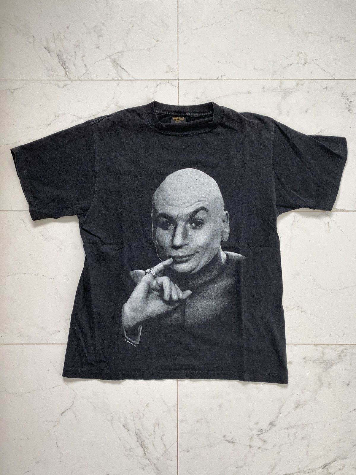 image of Vintage 1998 Austin Powers Dr. Evil Shirt in Black, Men's (Size Large)