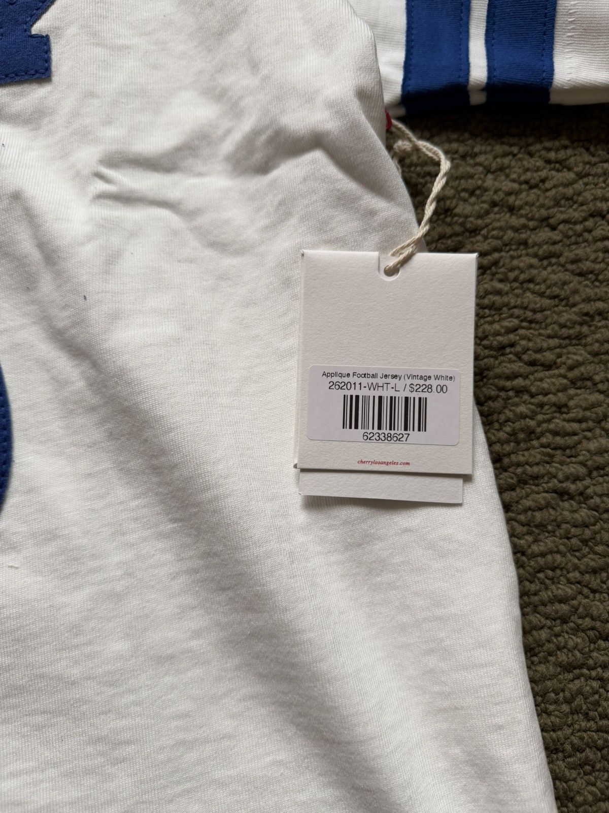 Cherry LA Appliqué Football Jersey (Vintage White) Size US L / EU 52-54 / 3 - 3 Thumbnail