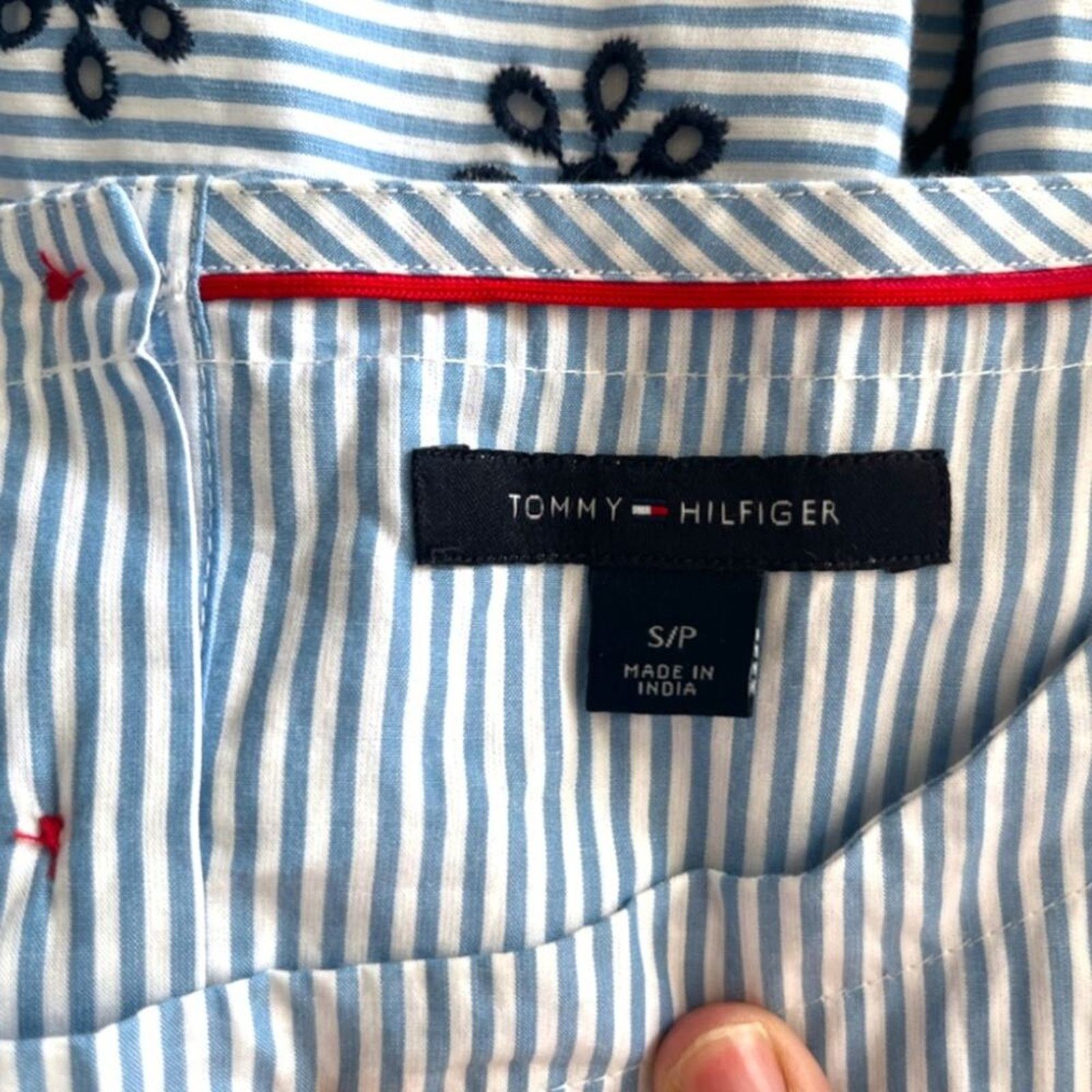 Tommy Hilfiger Tommy Hilfiger Ticking Striped Dress, Eyelet Embroidery Size S / US 4 / IT 40 - 6 Thumbnail