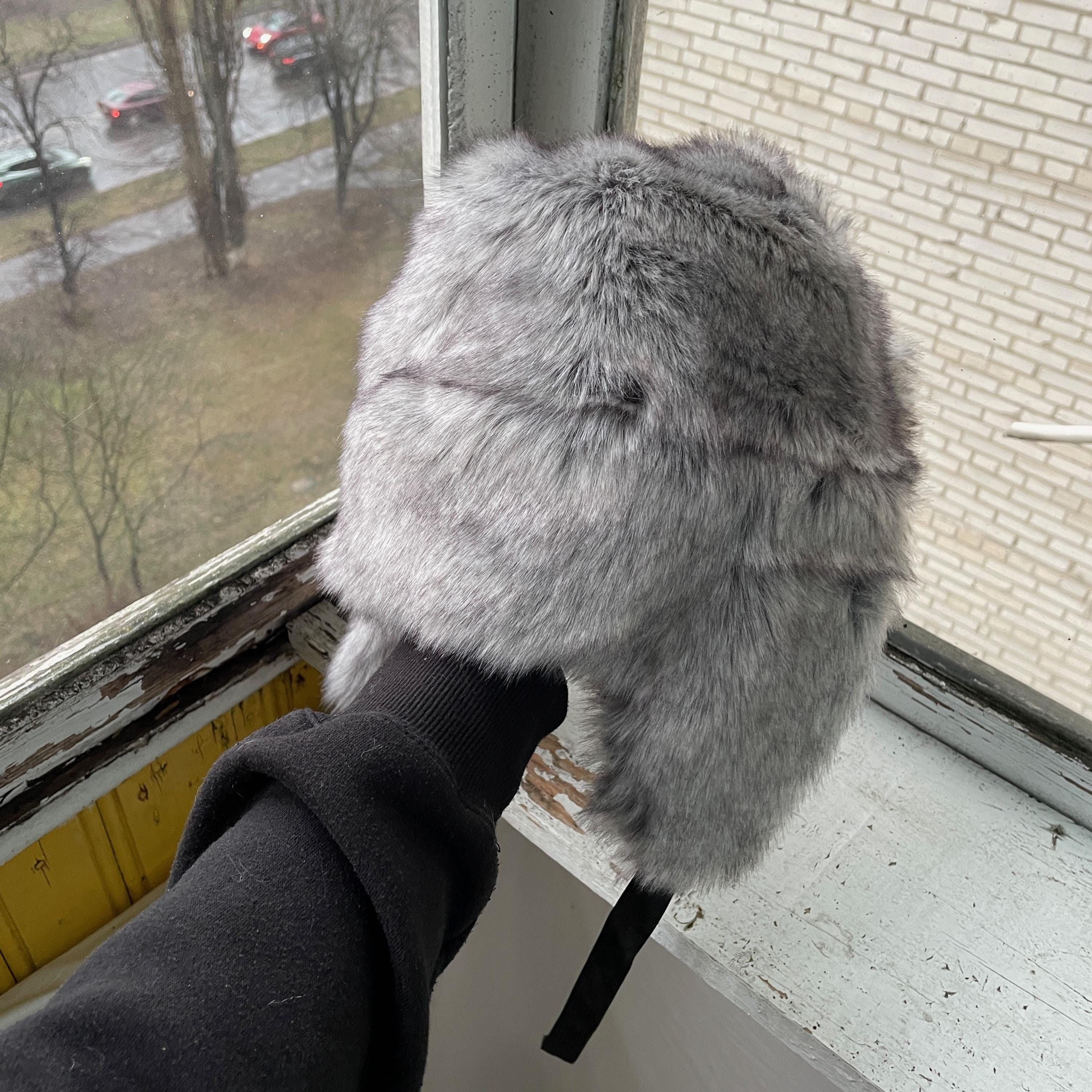 Other Alt Ushanka Fuzzy Trapper Fur Hat y2k streetwear grunge alt Size ONE SIZE - 3 Thumbnail