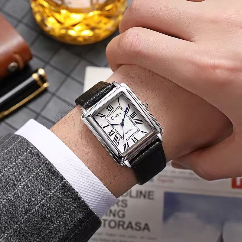 Japanese Brand Classic Roman Dial Quart Watch– Leather Strap Size ONE SIZE - 13 Thumbnail