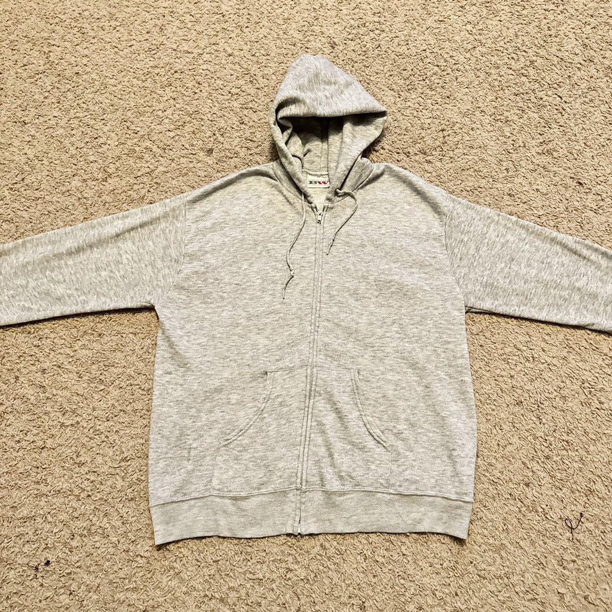 Vintage VINTAGE 80s GREY TRI BLEND ZIP UP HOODIE! Size US XL / EU 56 / 4 - 5 Thumbnail