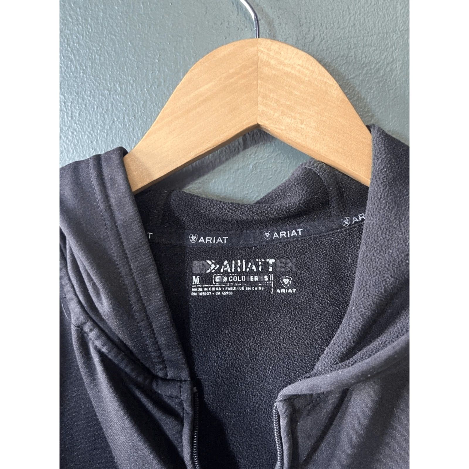 Ariat Ariat Womens Black Full Zip Hooded Sweatshirt Size Medium Size M / US 6-8 / IT 42-44 - 3 Thumbnail