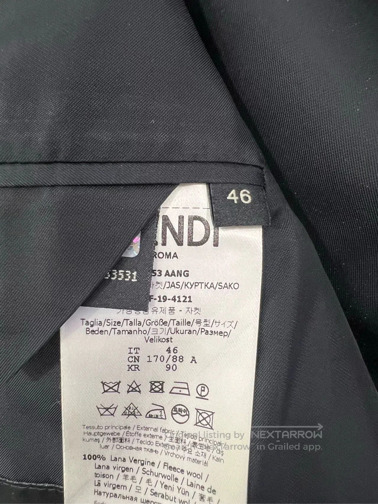 Fendi Fendi Black Wool Slim Fit Blazer. Size US S / EU 44-46 / 1 - 5 Thumbnail