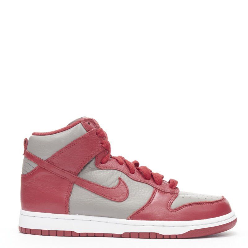 Nike NIKE Dunk High UNLV soft grey university red high top dunk sneaker US8 EU38 Size US 8 / IT 38 - 1 Thumbnail