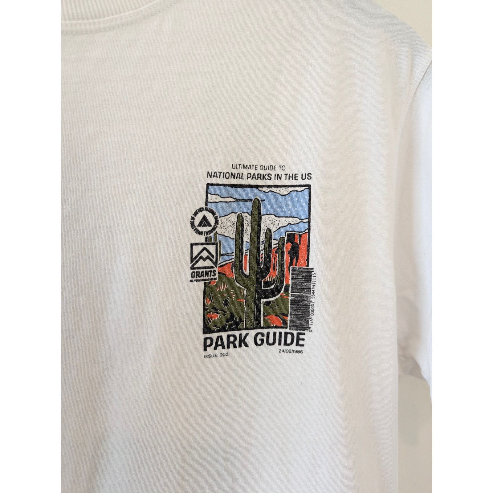Cotton On Cotton On White National Park Guide Tshirt Loose Fit Medium Size US M / EU 48-50 / 2 - 6 Thumbnail