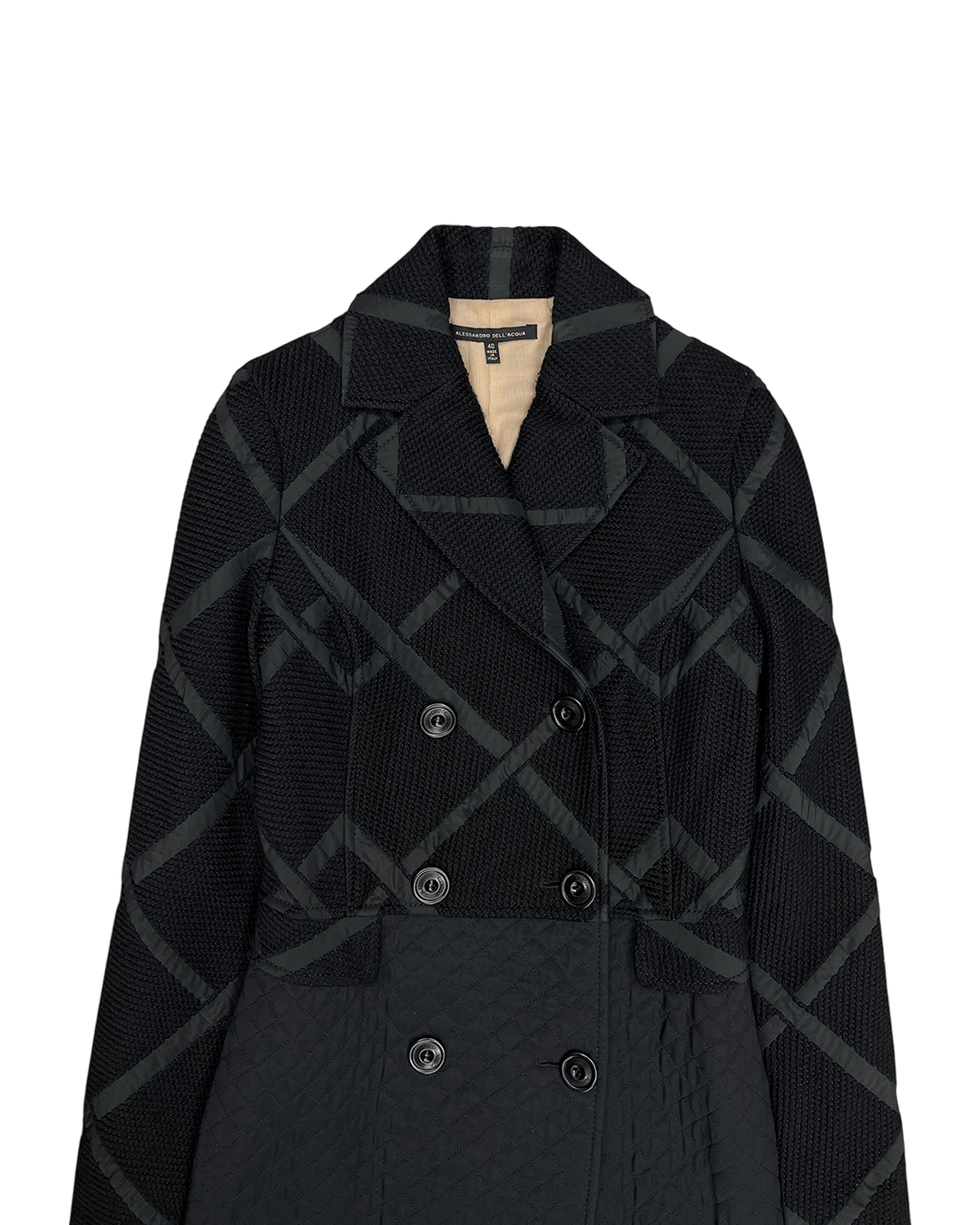 Alessandro Dell'acqua Alessandro Dell'Acqua Dual Pattern Geometric Coat Size S / US 4 / IT 40 - 6 Thumbnail