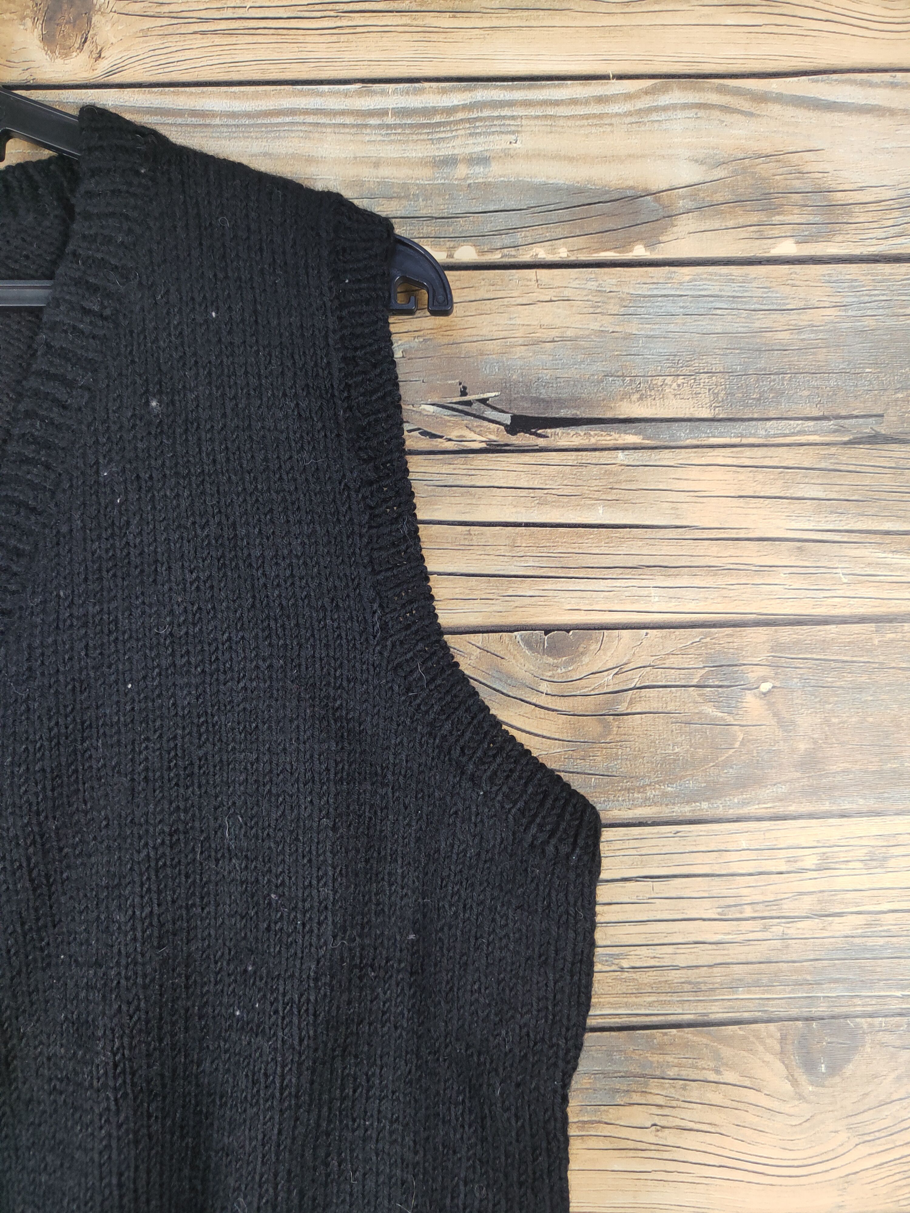 Homespun Knitwear × Japanese Brand × Vintage Japanese Brand Black Knitwear Vests #W1514 Size US L / EU 52-54 / 3 - 6 Thumbnail
