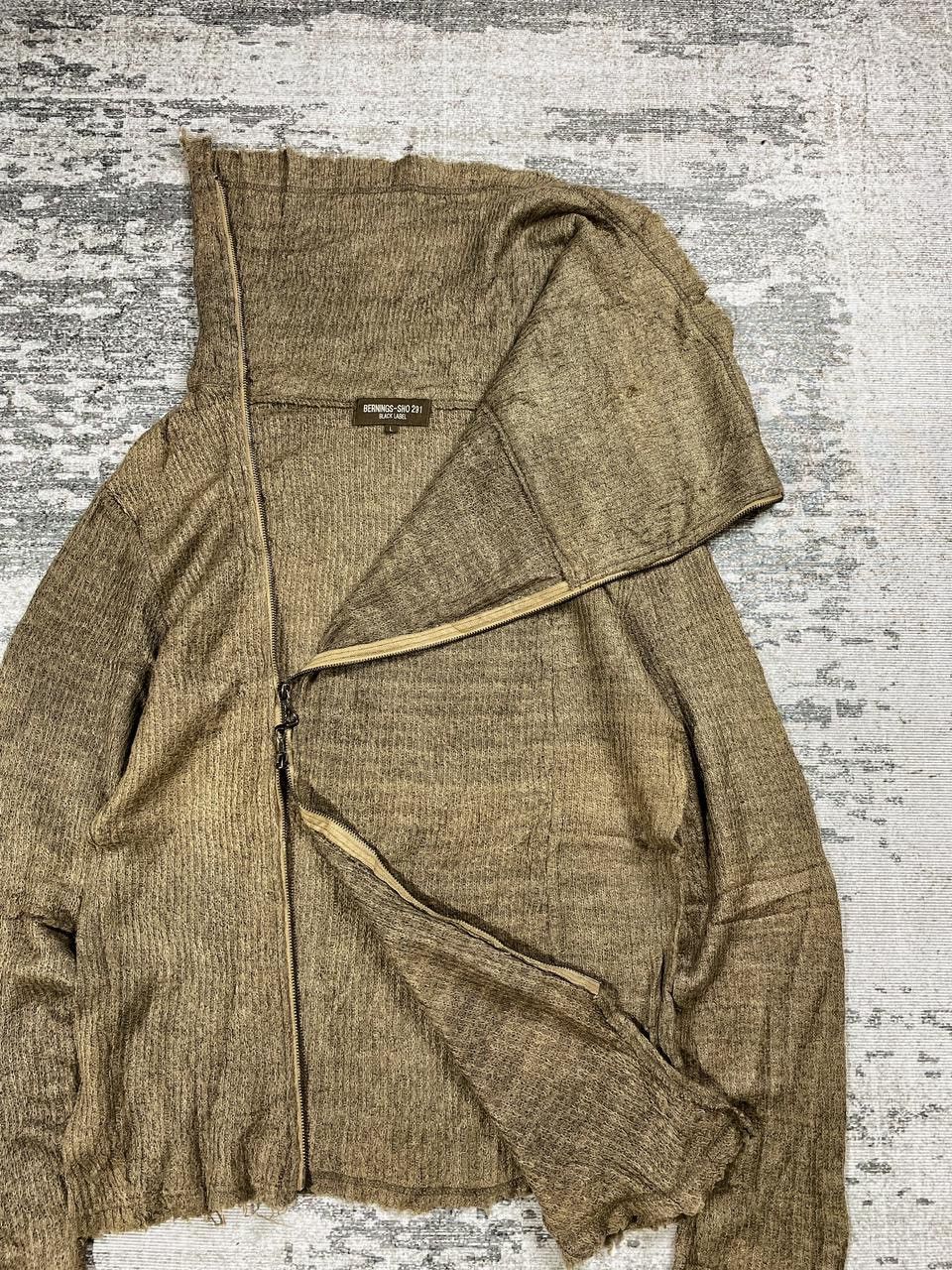 Japanese Brand 2000s BerningSho Asymmetric Docking Mohair Zip y2k Lgb Ifsix Size US L / EU 52-54 / 3 - 3 Thumbnail