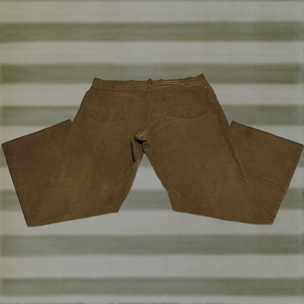 Levi's VINTAGE Levi's Sta-Prest 517 Pants Men's 40x30 40x29 Brown Leather Logo USA Bootcut Zip Front Pockets High Rise Regular Inseam 29" Made in USA Mens Size US 40 / EU 56 - 1 Thumbnail