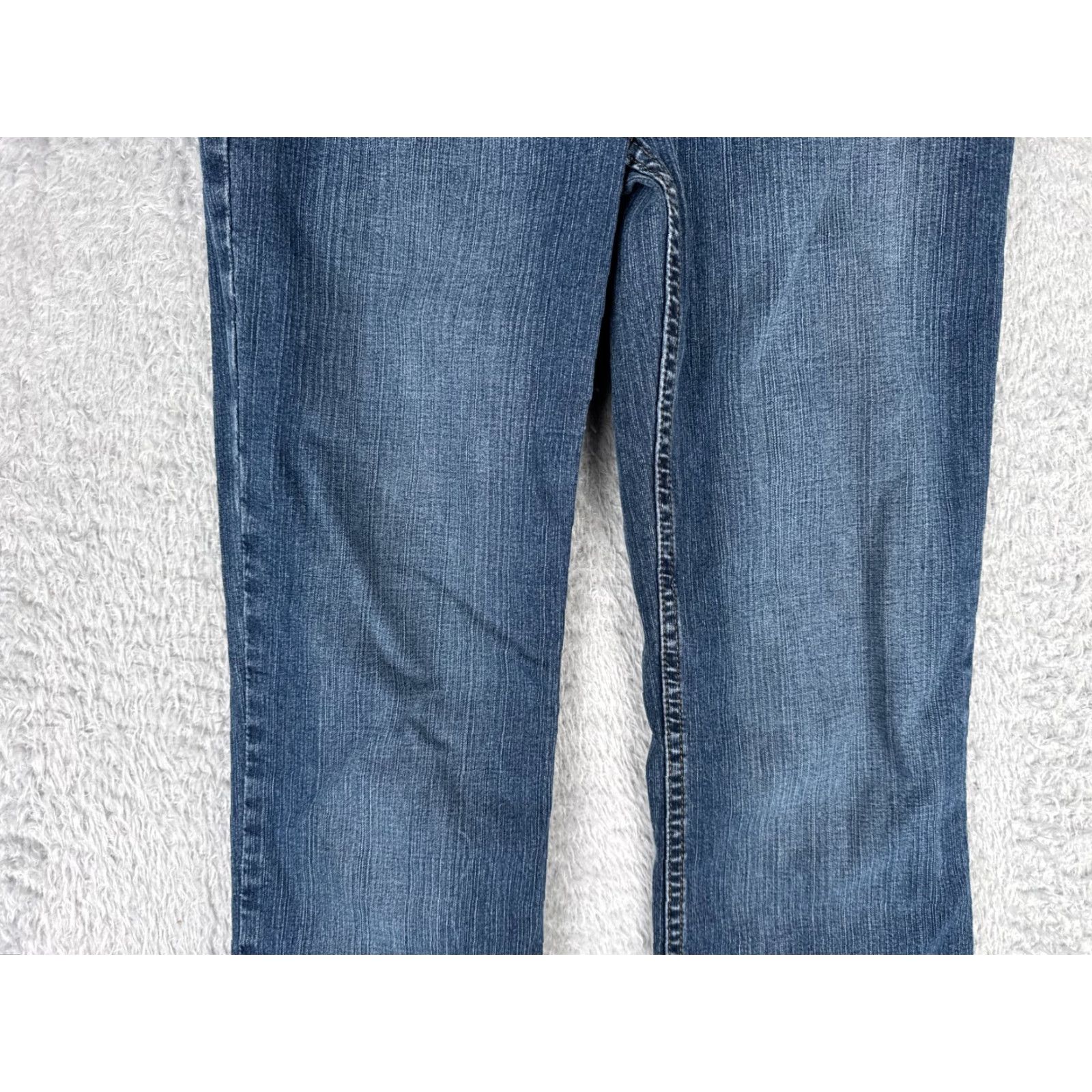 Denime VINTAGE SO Women Jeans Flared 5 Pocket Cotton Blend Mid Rise 27x32 Blue Denim Size 27" / US 4 / IT 40 - 3 Thumbnail