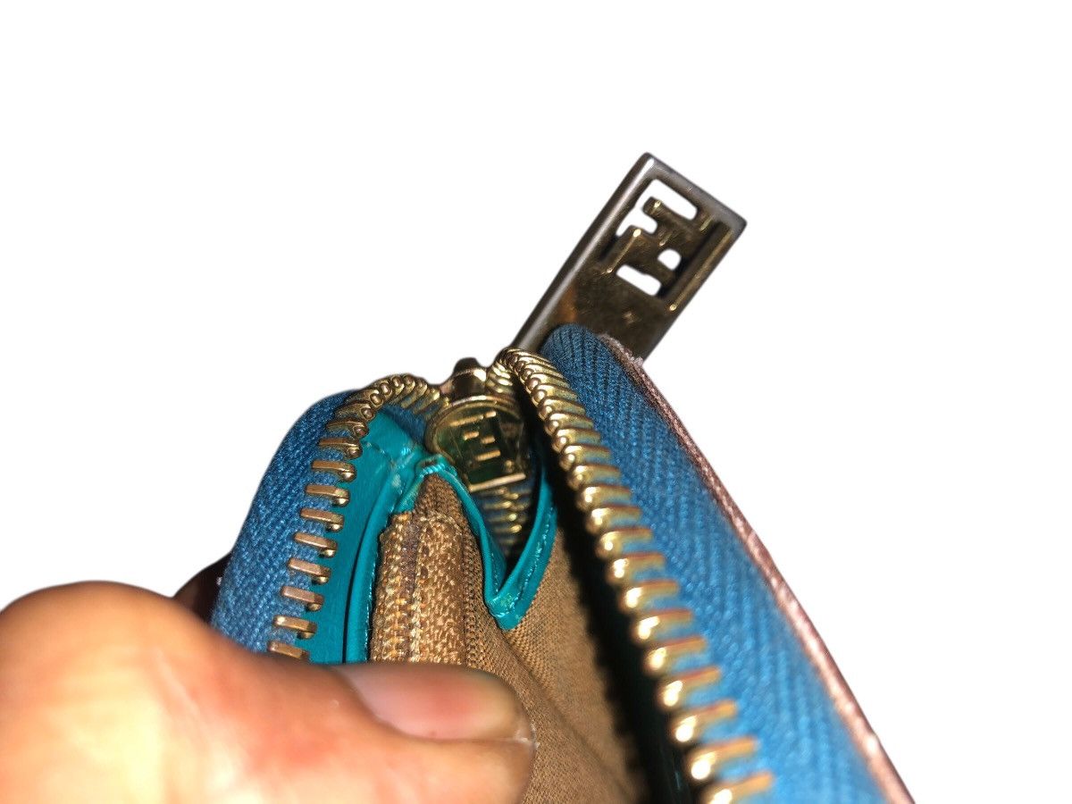 Fendi 💯🔥Authentic FENDI Fortune Spalmati Fish Zucca Long Wallet Size ONE SIZE - 10 Thumbnail