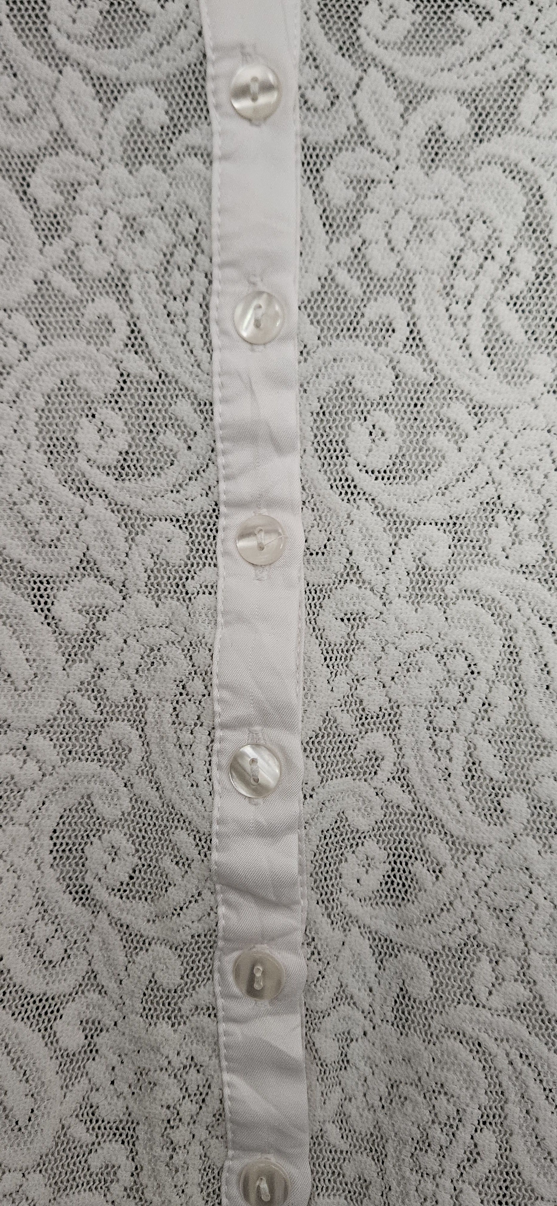 Other New York & Company Y2K stretch lace button down shirt Size M / US 6-8 / IT 42-44 - 3 Thumbnail