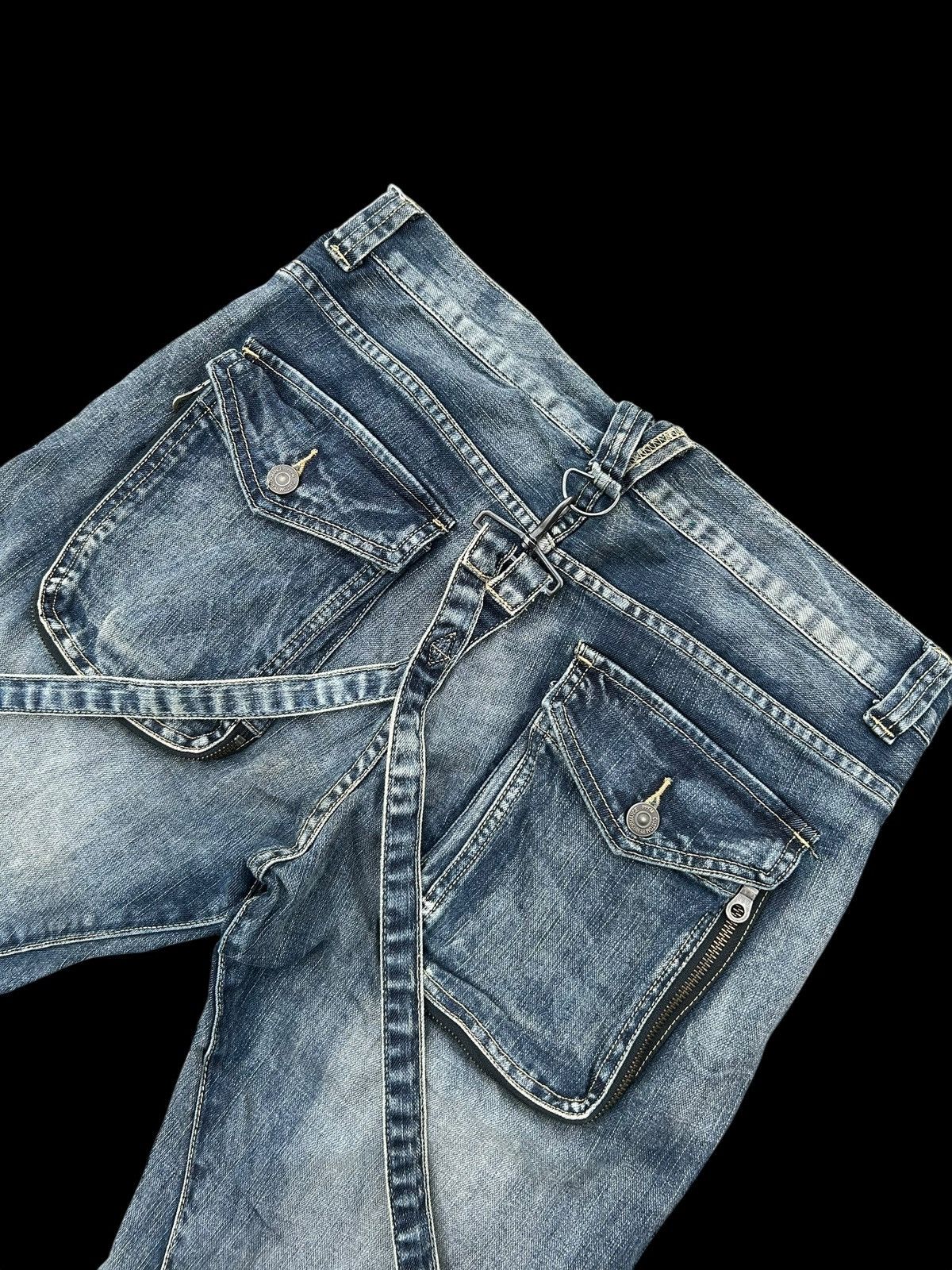 Japanese Brand × Kapital × Vintage PPFM Japanese Punk Style Curve Cut Banana Denim Jeans Rare Size US 32 / EU 48 - 15 Thumbnail