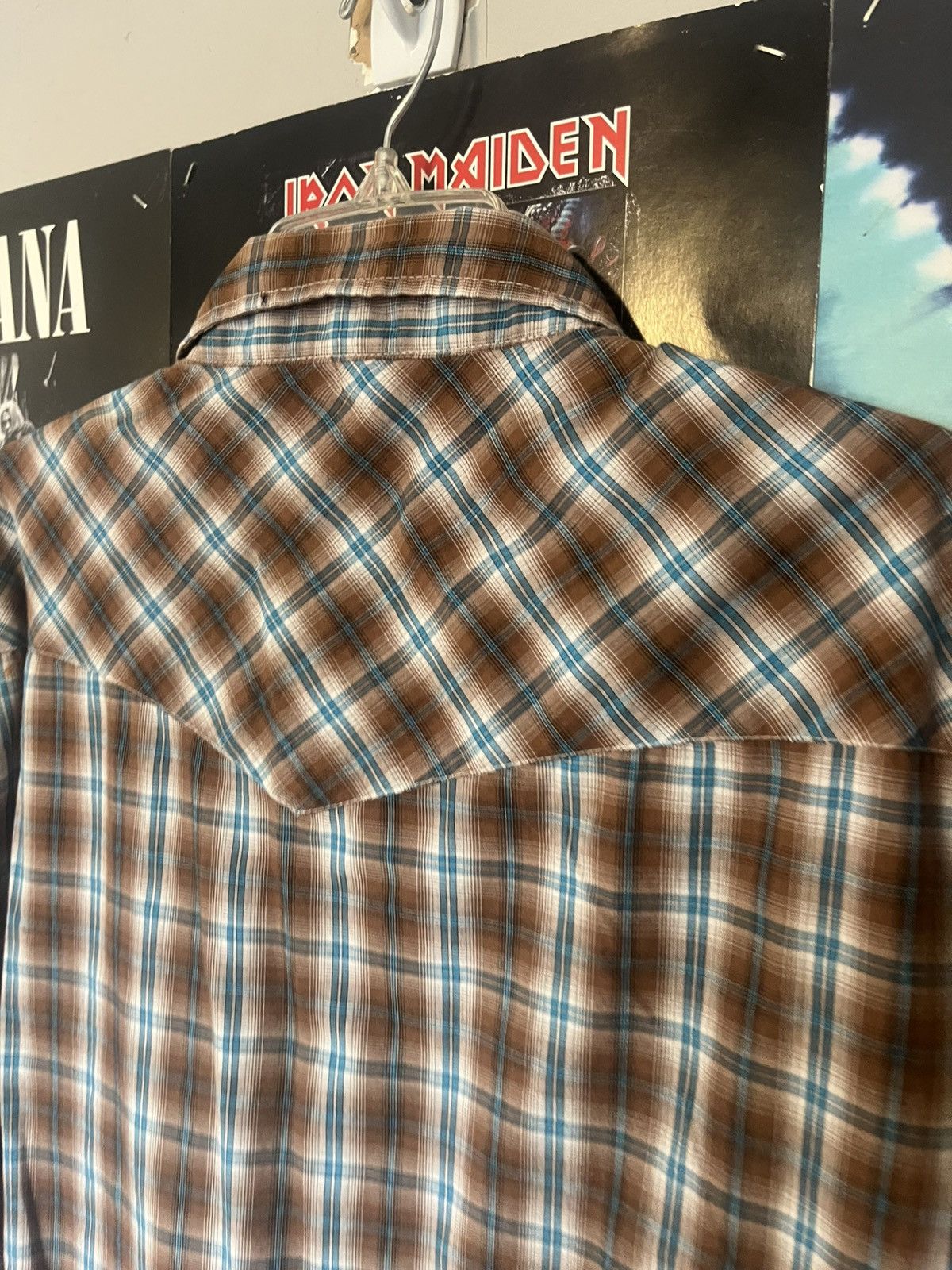 Wrangler Y2K 2000’s Wrangler western plaid Pearl Snap Button up shirt Size US XXL / EU 58 / 5 - 9 Thumbnail