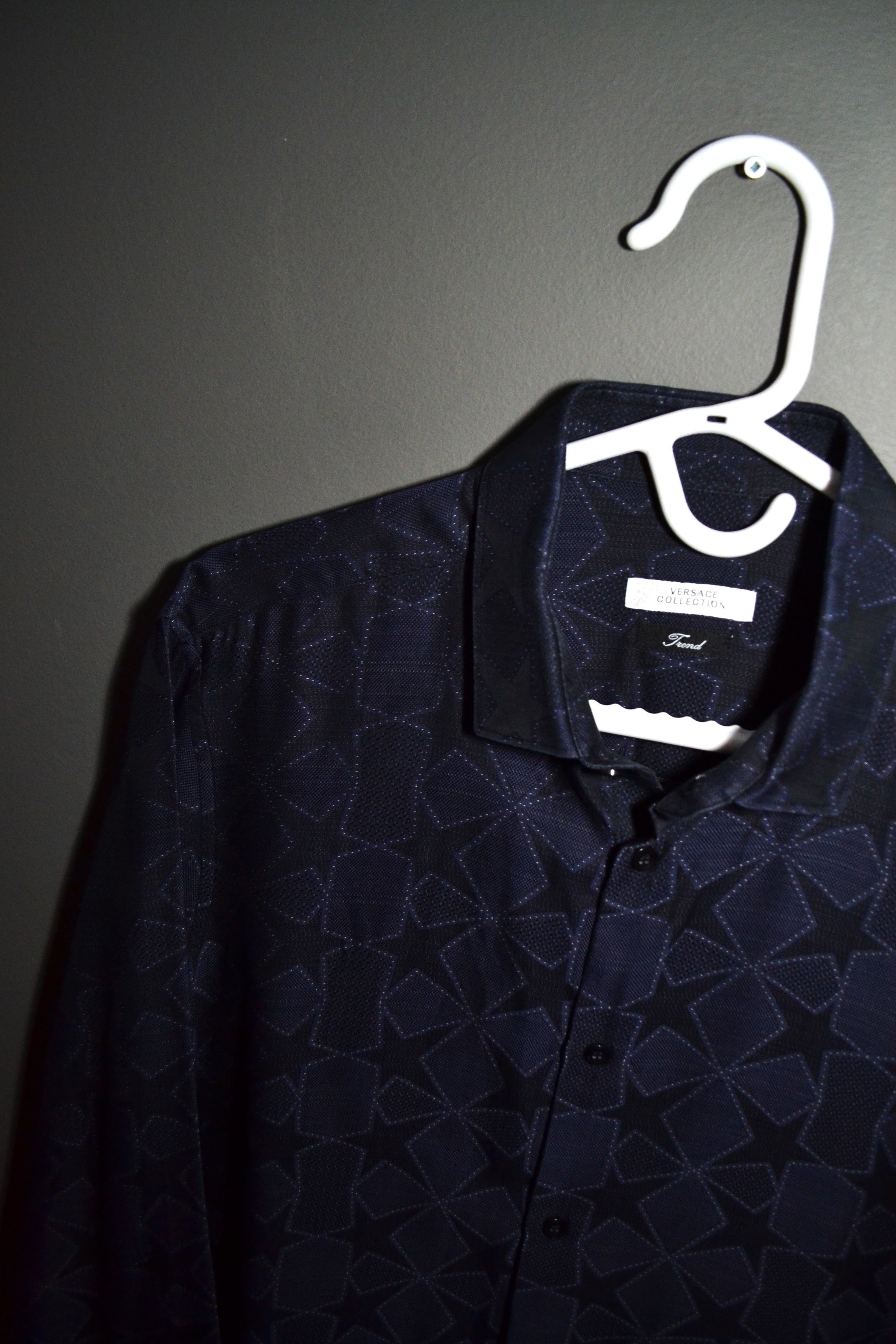 Versace Versace Collection Trend 16 41 M Size Star Pattern Shirt Size US M / EU 48-50 / 2 - 5 Thumbnail