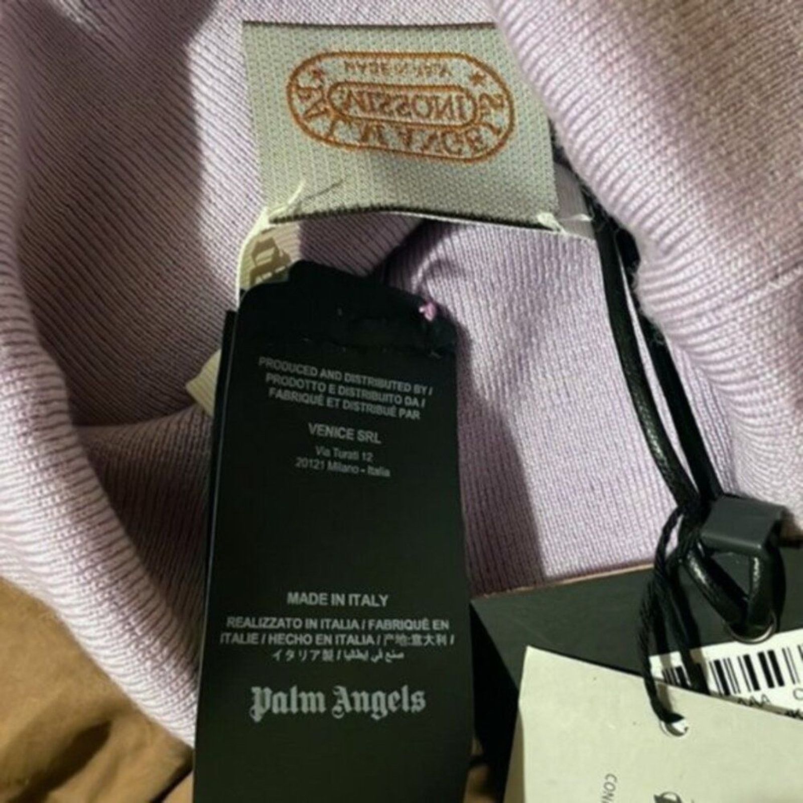 Missoni × Palm Angels Palm Angels x Missoni embroidered Wool Beanie Lilac Size ONE SIZE - 5 Thumbnail