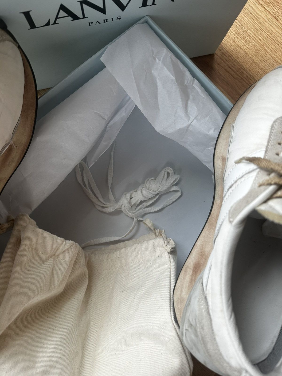 Lanvin Lanvin Bumper Sneaker White Nylon Size US 10 / EU 43 - 7 Thumbnail