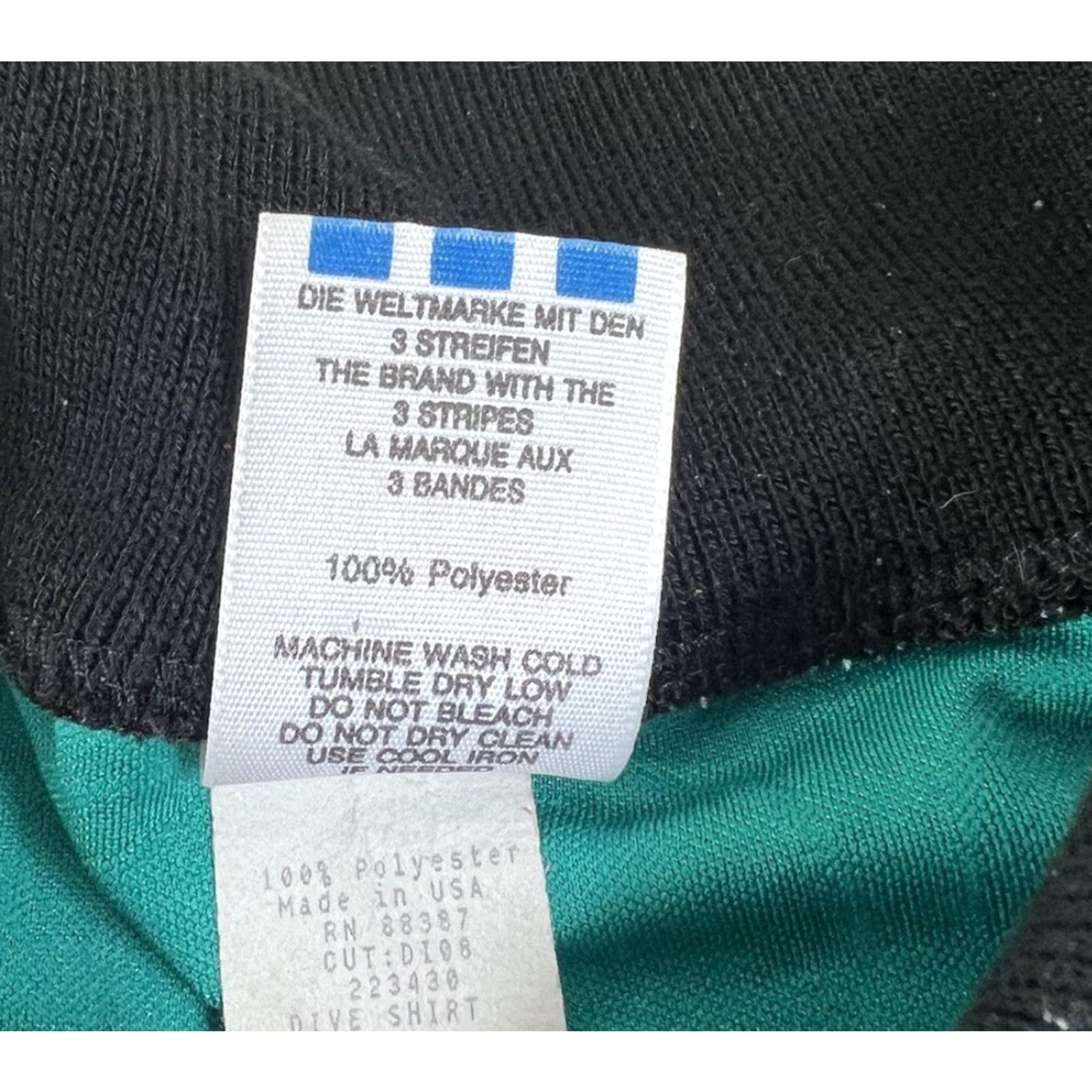 Adidas VINTAGE Adidas Originals Collared Dive Soccer Jersey Longsleeve Padded Size M Green Men Size US M / EU 48-50 / 2 - 6 Thumbnail