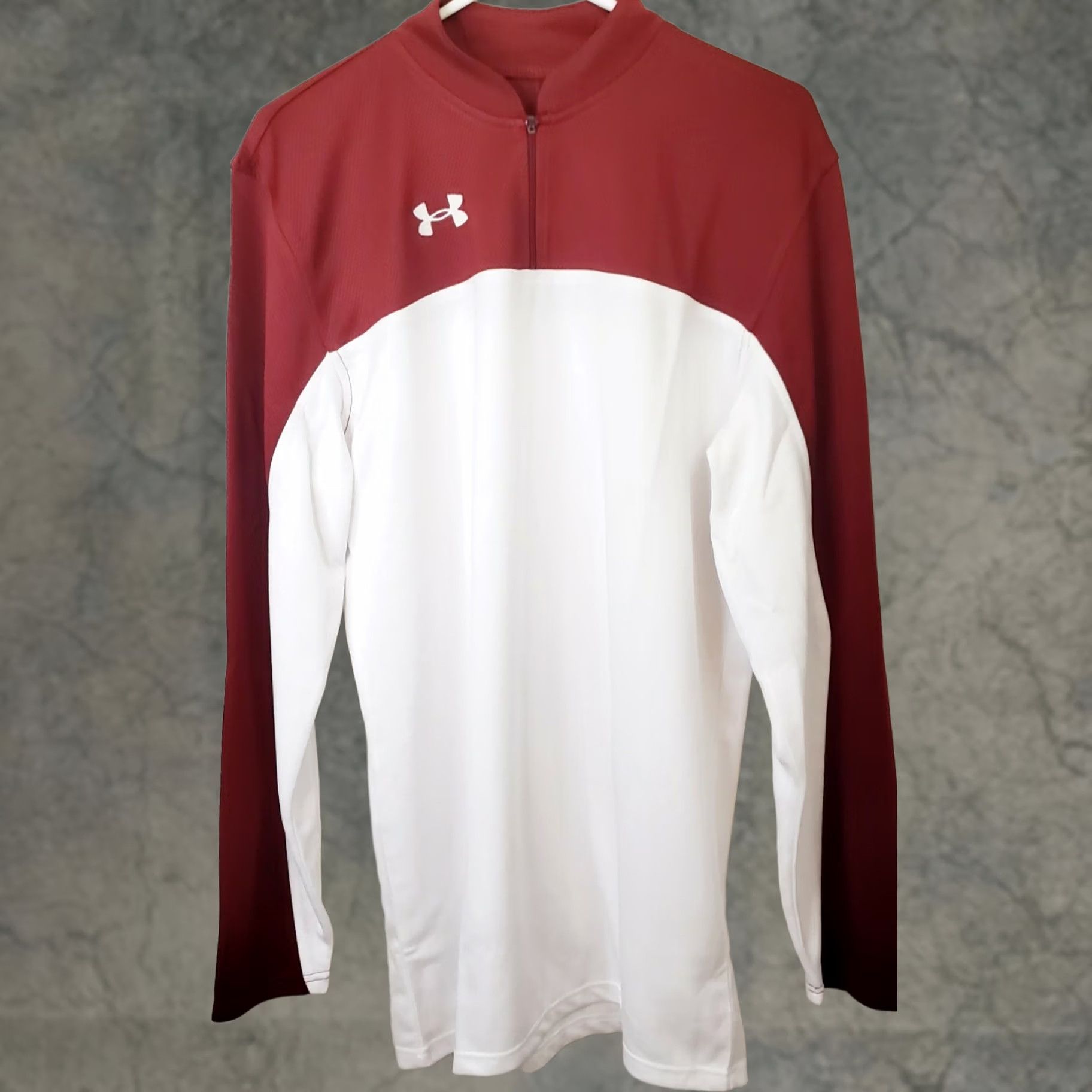 Under Armour Under Armour Pullover Shirt Mens L Garnet Wht Carolina Gamecocks Tech 1/4 Zip LS Size US L / EU 52-54 / 3 - 1 Thumbnail