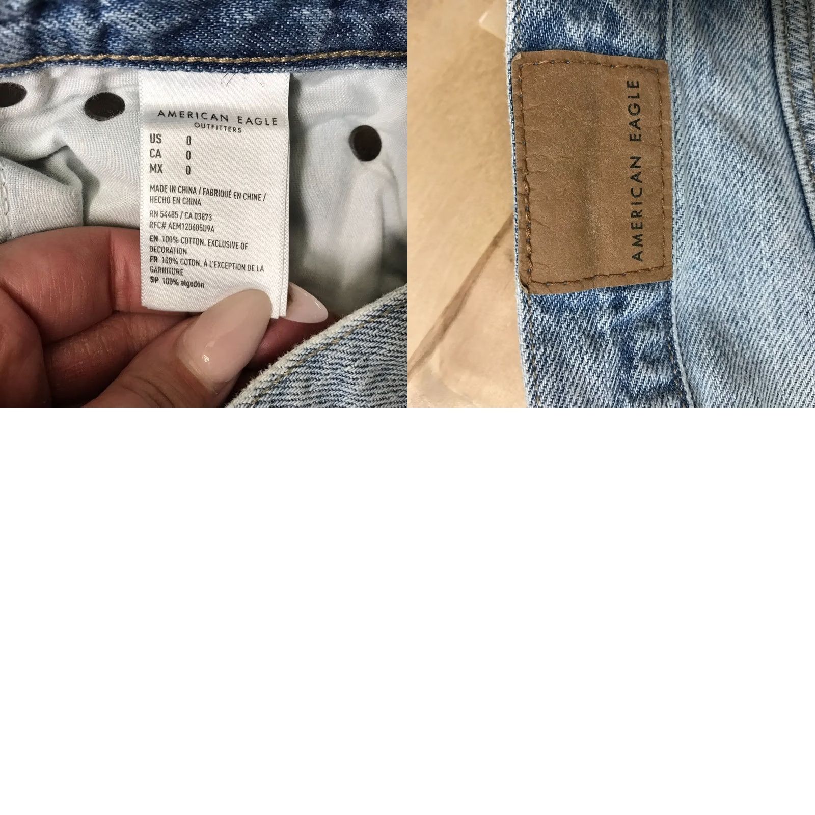 Vintage AMERICAN EAGLE Shorts 90s Boyfriend Blue Womens 0 Size 25" / US 0 / IT 36 - 8 Thumbnail