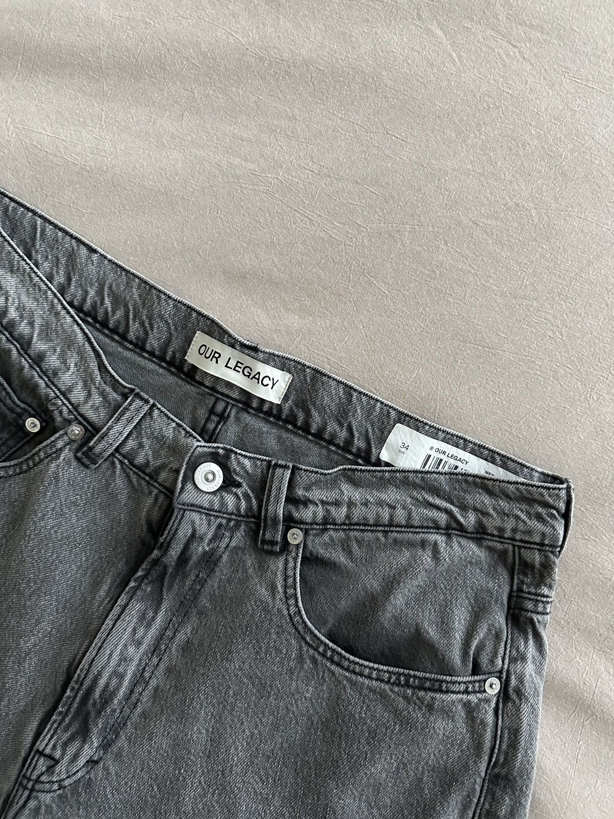 Our Legacy Our Legacy Third Cut Washed Black Pants Size US 34 / EU 50 - 4 Thumbnail