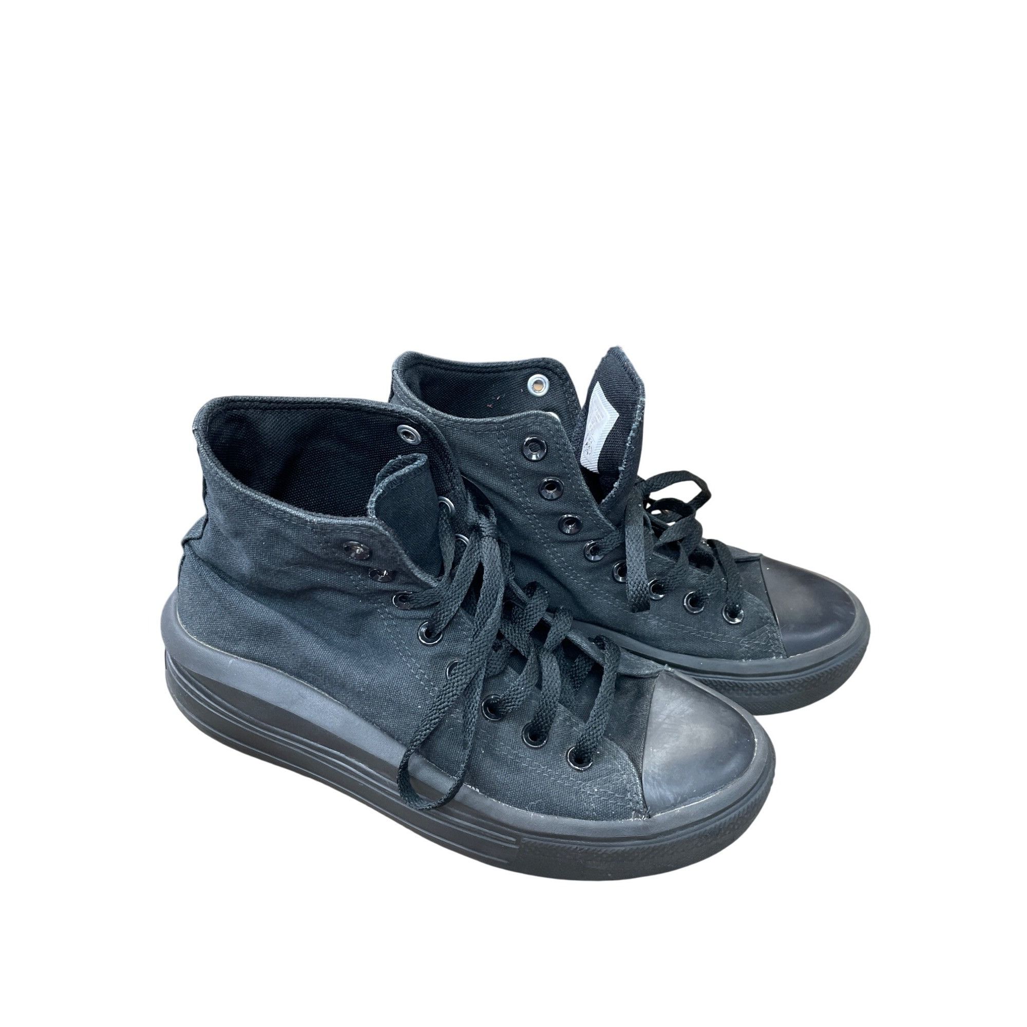 Converse Converse All Star Womens Black High Canvas Platform Sneakers Size US 9 / IT 39 - 13 Thumbnail