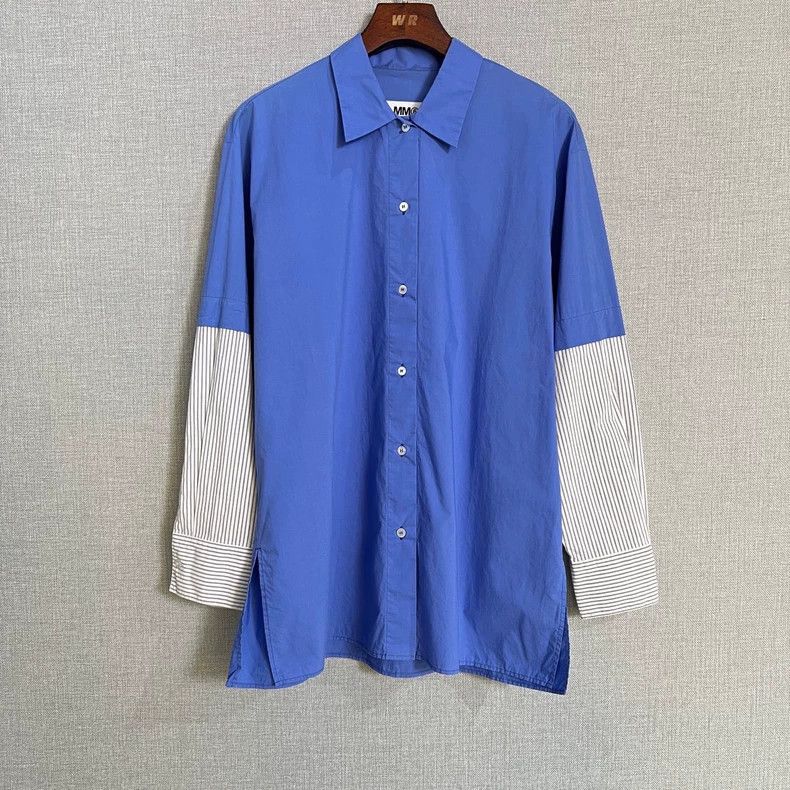 Maison Margiela Maison Margiela Blue stitched sleeve shirt 2501-Nextarrow Size US XXS / EU 40 - 1 Thumbnail