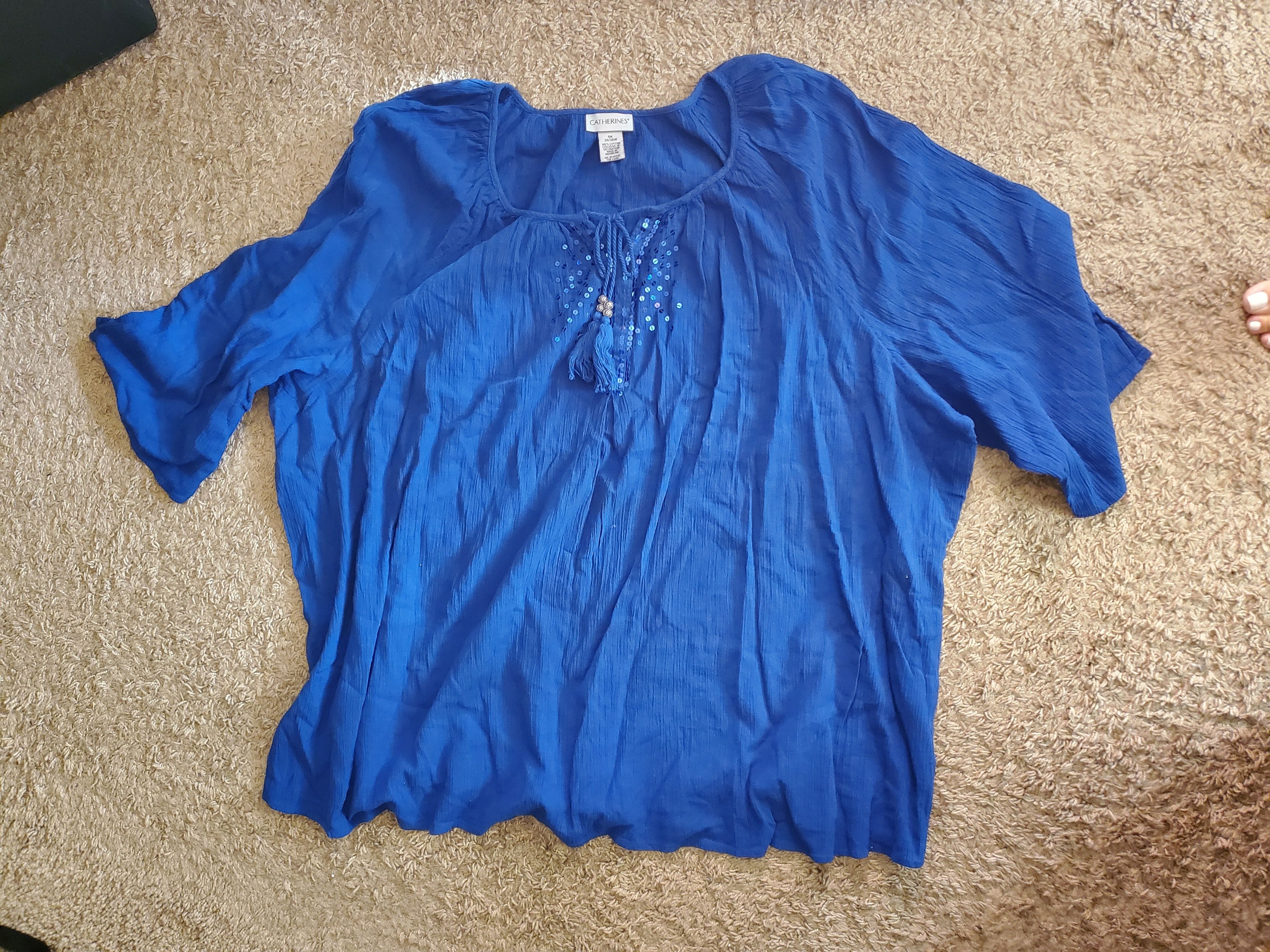 Other Set of 2 Catherines Plus Size Blouses- Size 5X! Size 4XL / US 24-26 - 5 Thumbnail