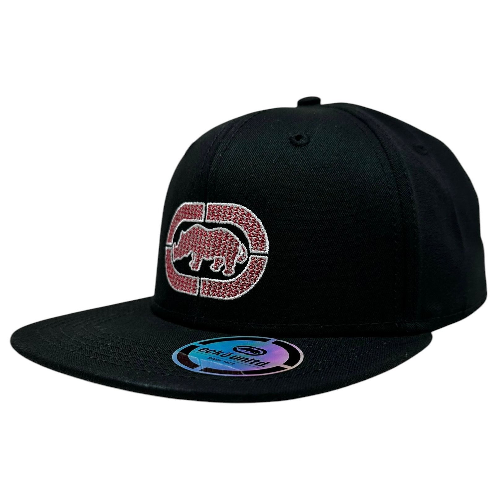 Ecko Unltd. Ecko Unltd Snapback Hat Embroidered Tatami Stitch Black Cap Size ONE SIZE - 1 Thumbnail