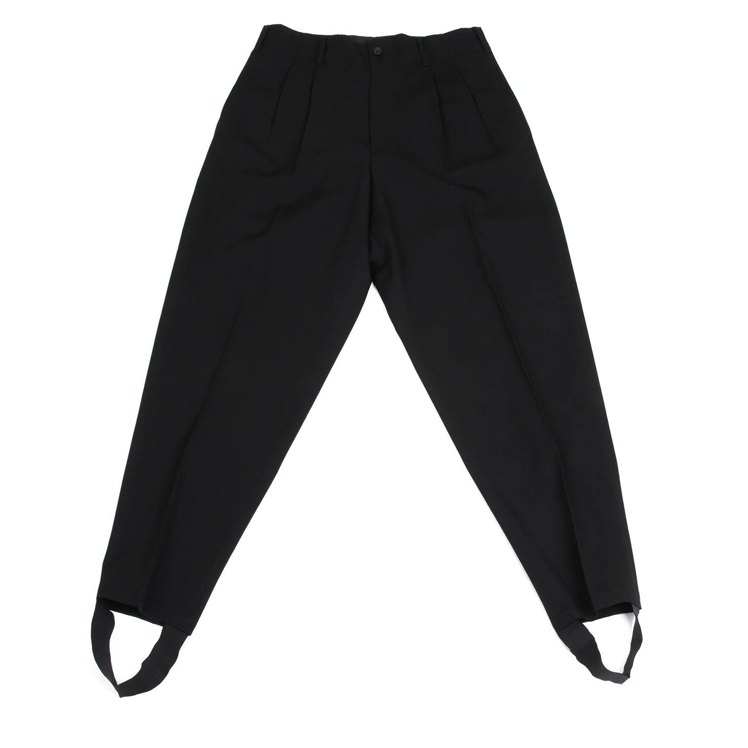Yohji Yamamoto Yohji Yamamoto Black Wool Gabardine Pants Size US 30 / EU 46 - 1 Thumbnail