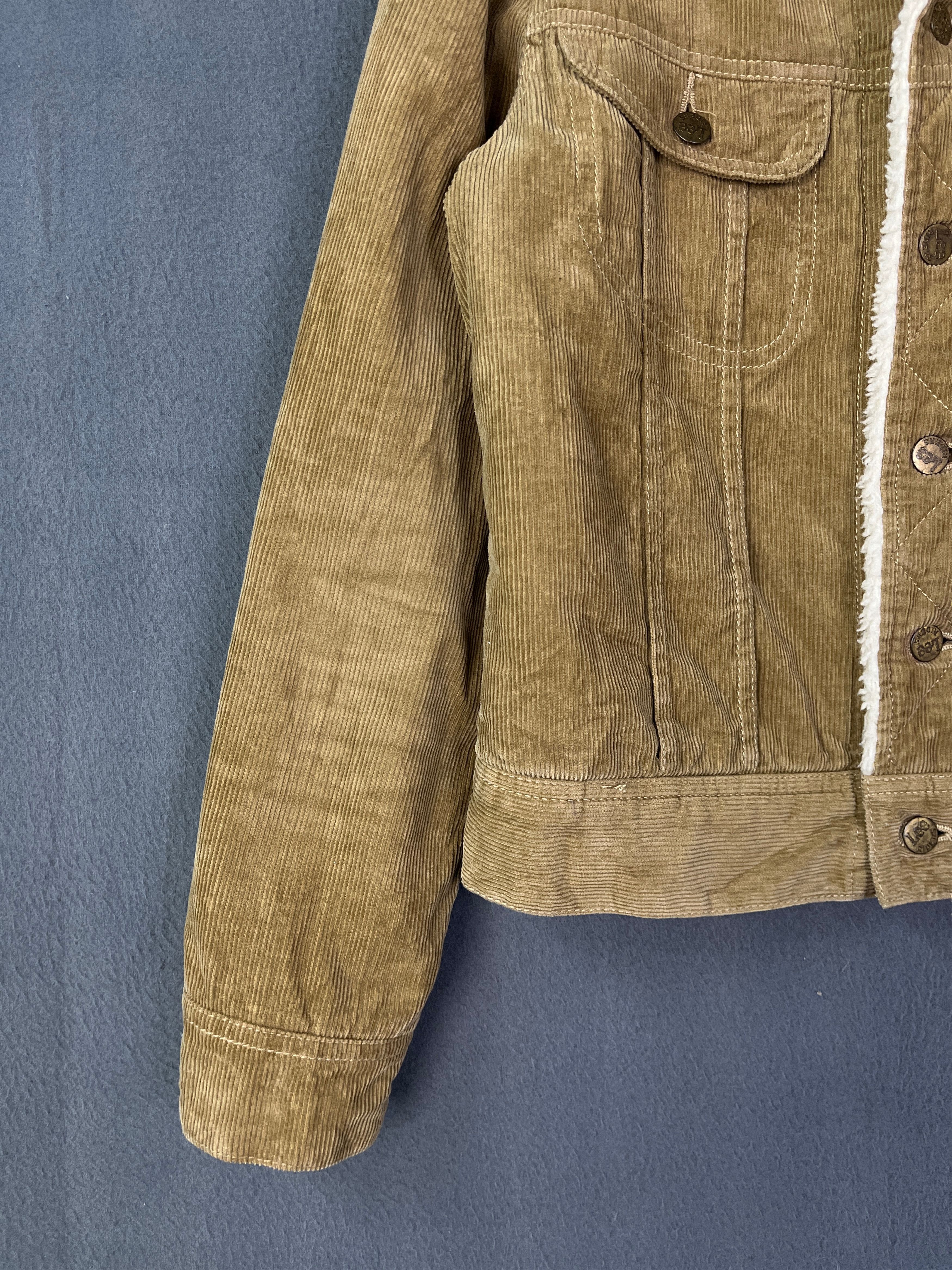 Lee Lee Storm Rider Corduroy Sherpa Lined Trucker Type 3 Jacket Size S / US 4 / IT 40 - 4 Thumbnail