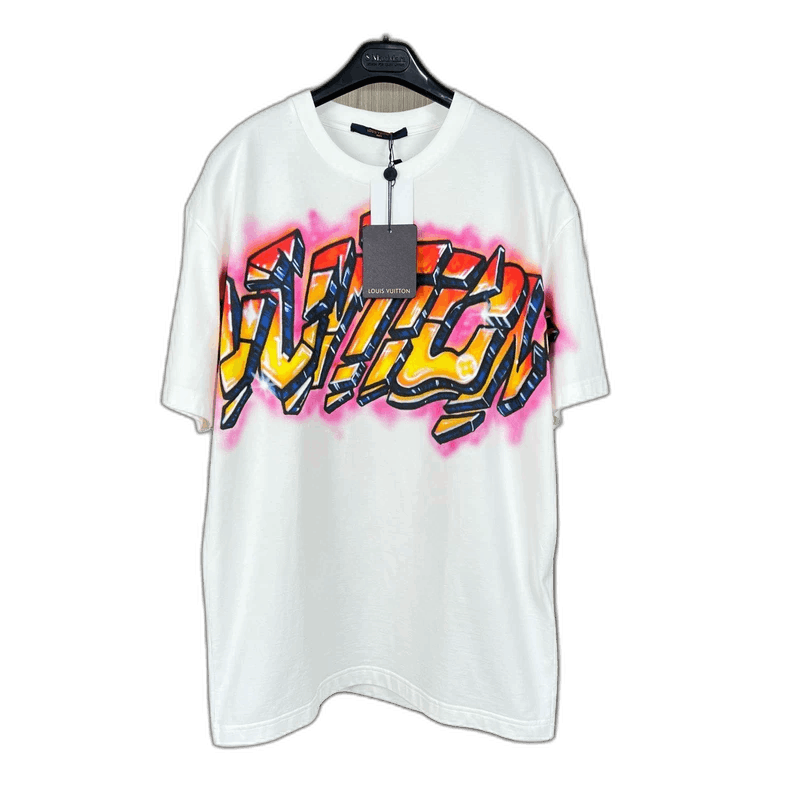 極美品 Louis Vuitton カラフルなグラフィティ風デザイン Tシャツ 極美品 Louis Vuitton カラフルなグラフィティ風デザイン T