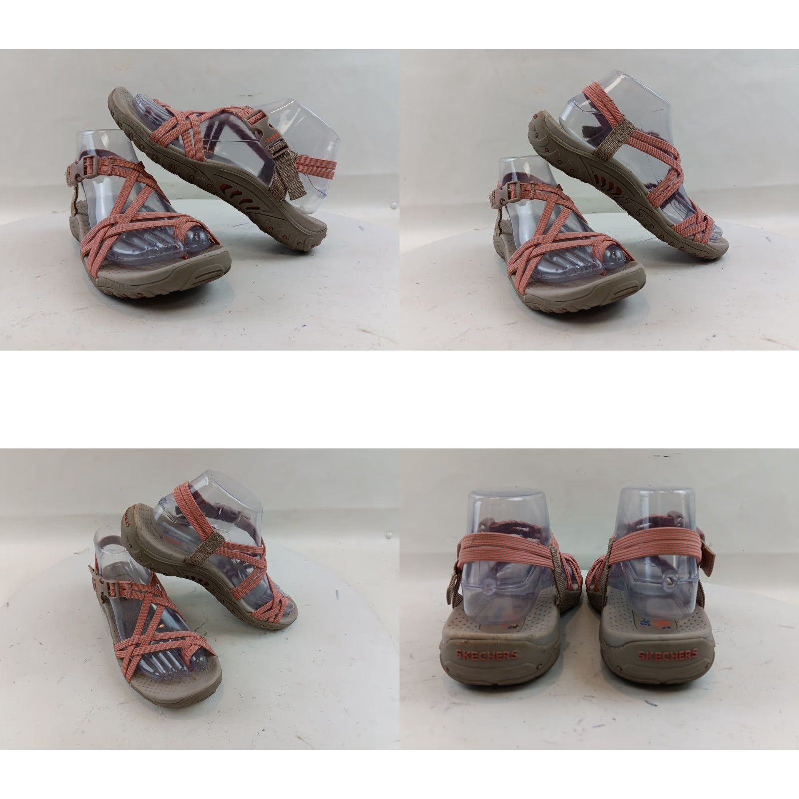 SKECHERS Skechers Reggae Irie Mon Sandals Woman’s Size 7 Taupe Coral Backstrap Geometric Clip Wedge Size US 7 / IT 37 - 10 Thumbnail