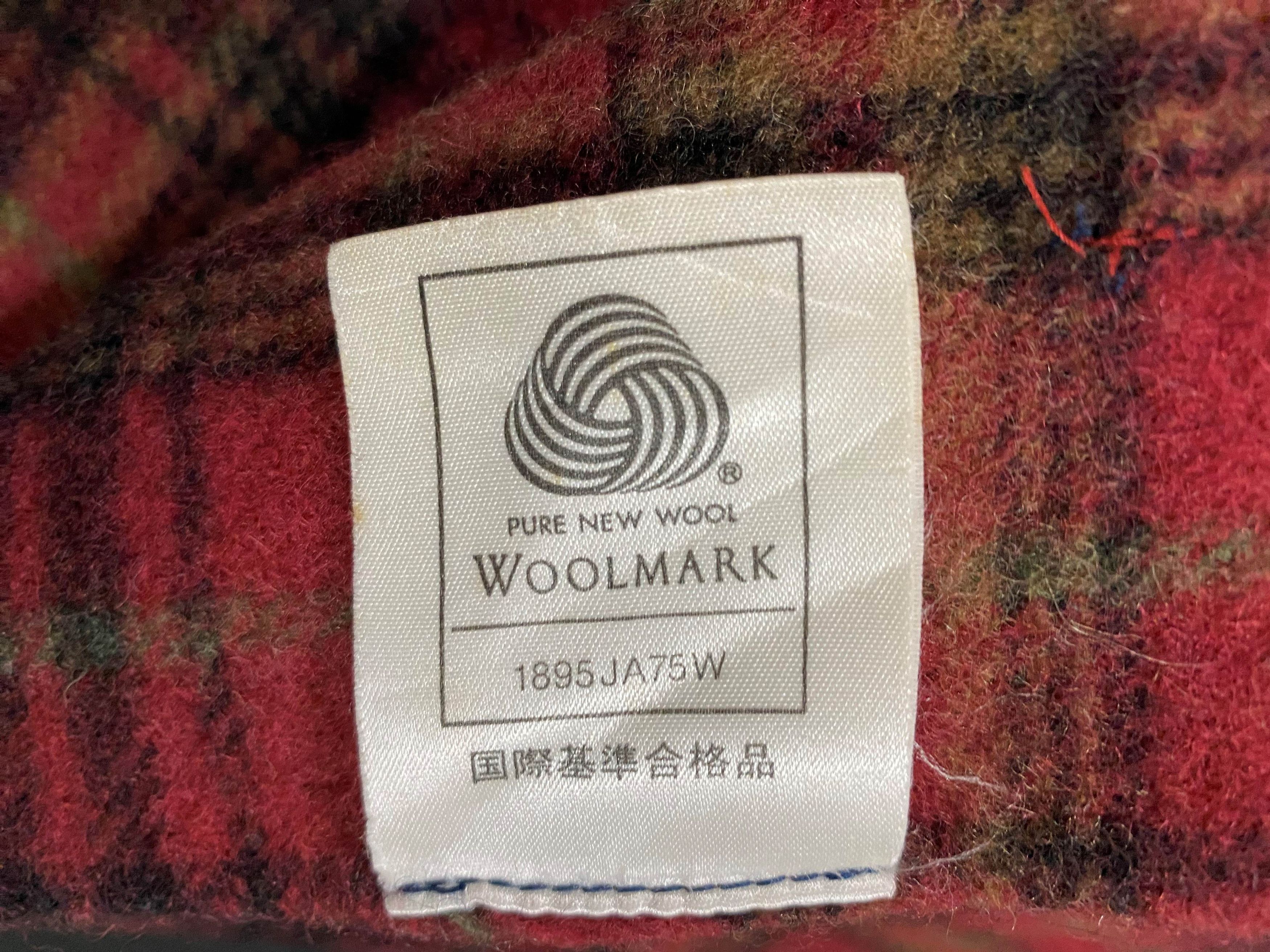 Ralph Lauren scarf Checkered Pure New Wool Vintage Scarves