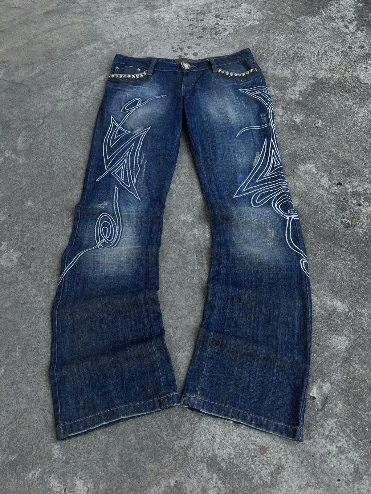 Dolce & Gabbana Crazy Dolce Gabbana Jeans Glamour Glitter Tribal y2k Big LGB Size US 34 / EU 50 - 1 Thumbnail