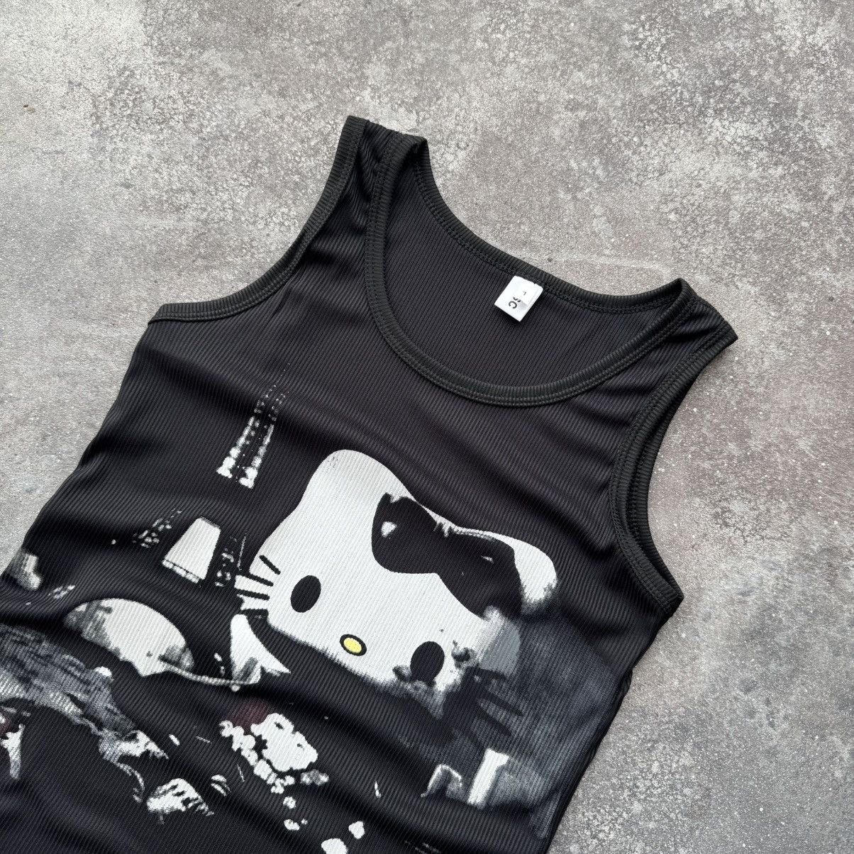 Hysteric Glamour Hello Kitty Y2K Vintage Super Glamour Ribbed Tank Top Size M / US 6-8 / IT 42-44 - 2 Thumbnail
