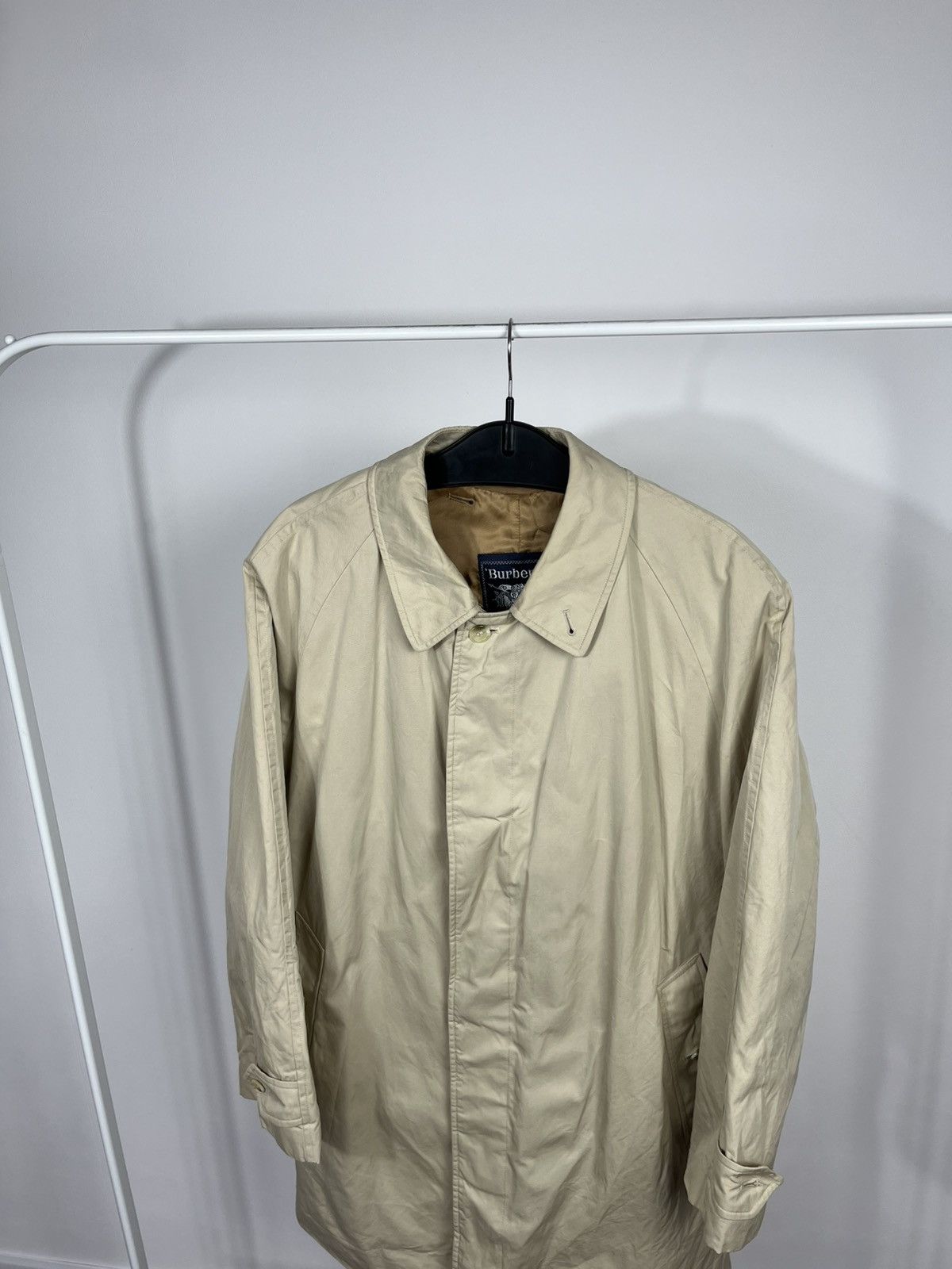 Burberry Burberrys Mens Beige Coat Wool Lined Vintage Trench Size US M / EU 48-50 / 2 - 6 Thumbnail