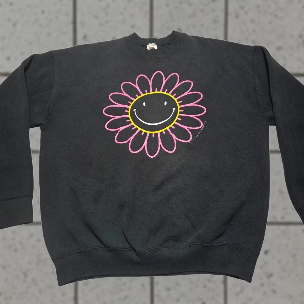 Fruit Of The Loom VINTAGE Flower Graphic Jim Benton Sweatshirt 1995 Adult XL Faded USA Sweatshirt Size US XL / EU 56 / 4 - 1 Thumbnail