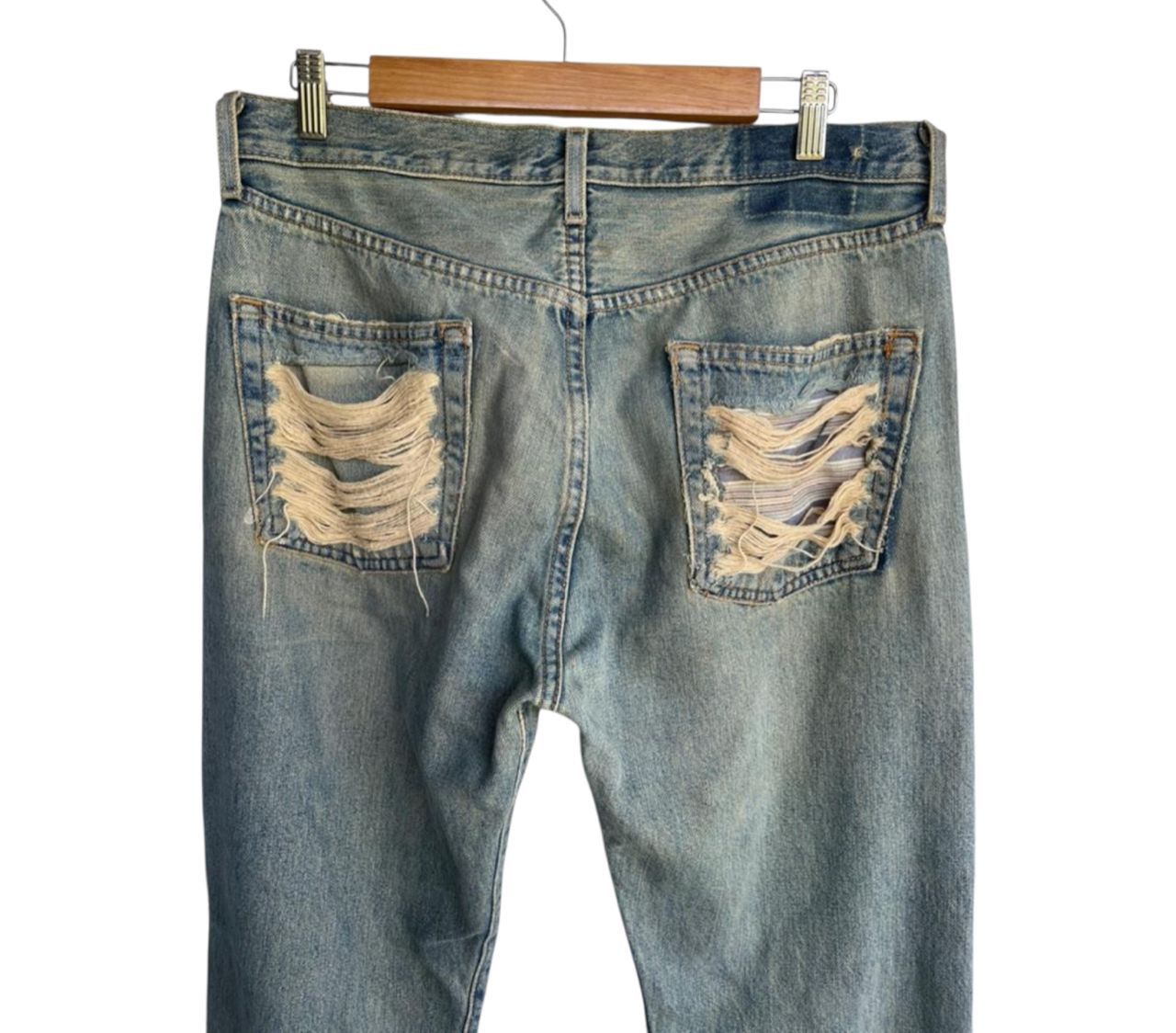 Seditionaries Vintage Heavy Ripped Grunge Jeans Size US 33 - 7 Thumbnail