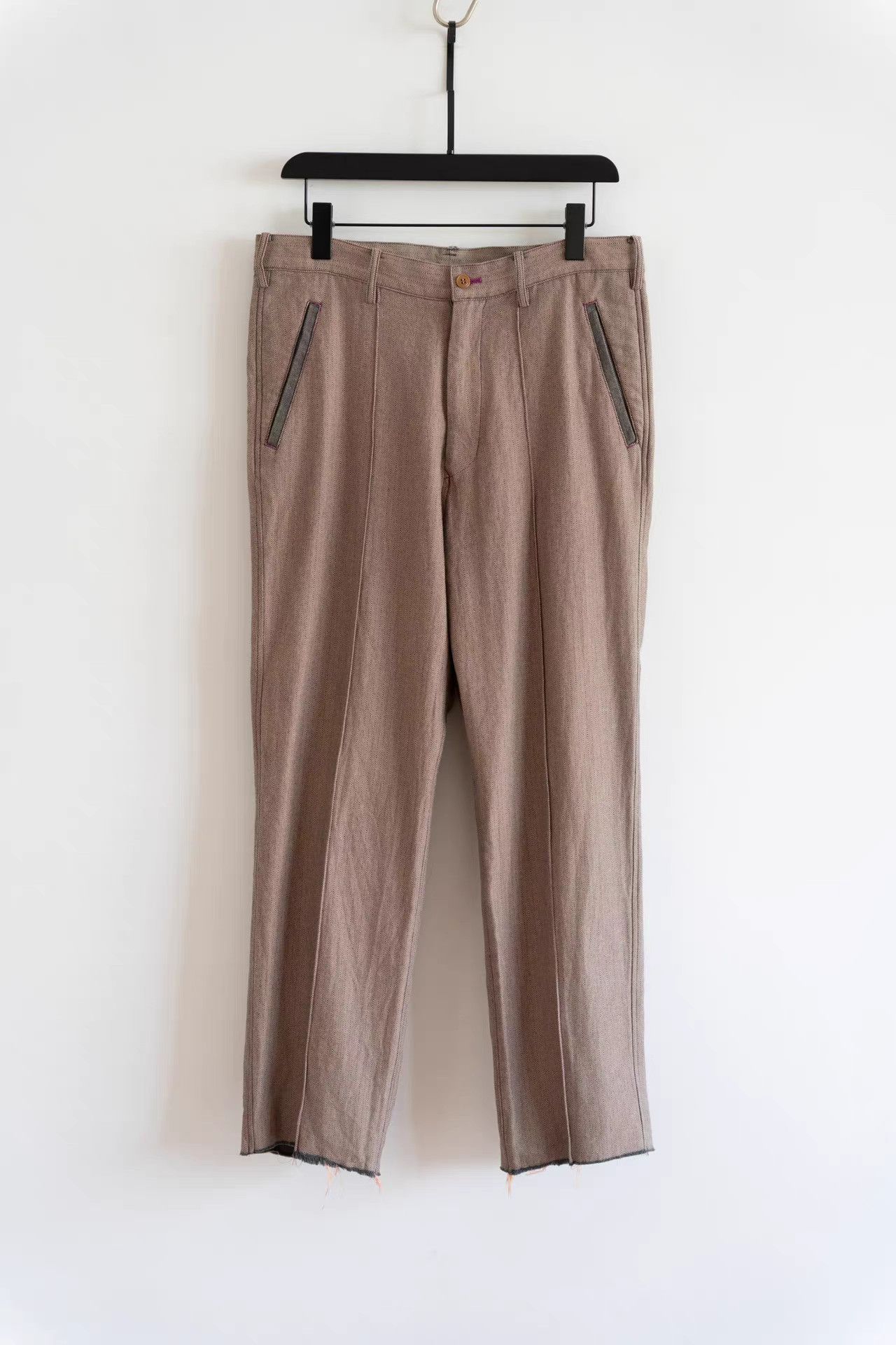 Sulvam Sulvam 19ss Cut-Off Raw Edge Trousers K4 Size US 32 / EU 48 - 1 Thumbnail