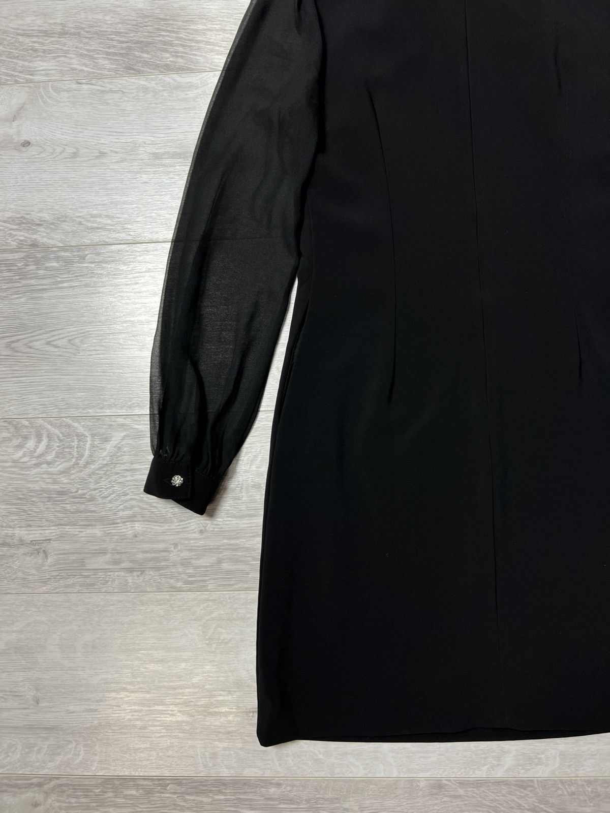 Miu Miu Rare MIU MIU Dress With Flowers On The Collar & Mesh Sleeves Size M / US 6-8 / IT 42-44 - 16 Thumbnail