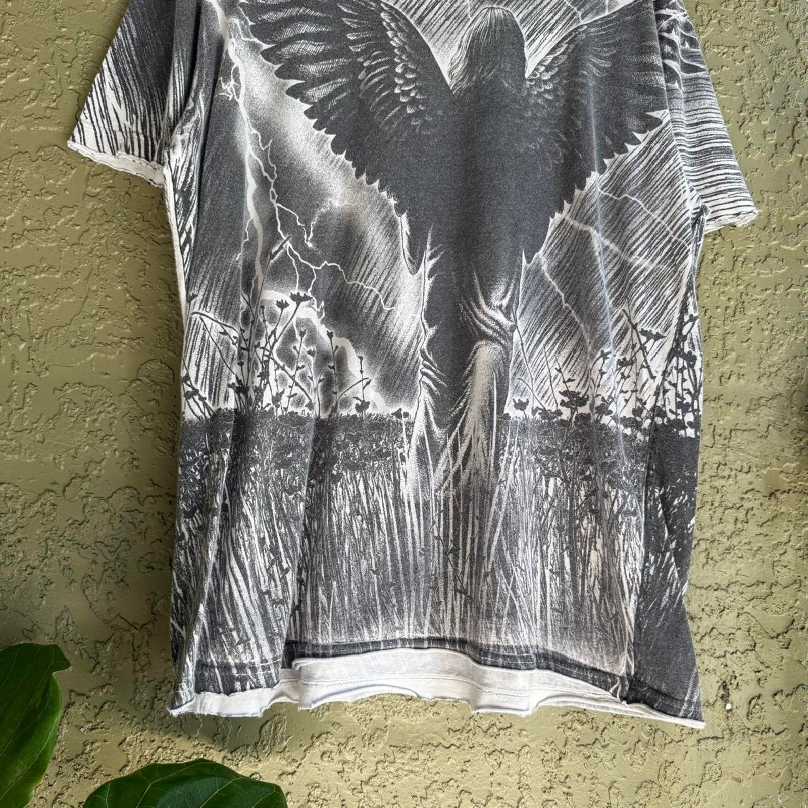 Affliction Affliction Y2K Angel Lightning AOP Men's XL Shirt Emo Size US XL / EU 56 / 4 - 6 Thumbnail