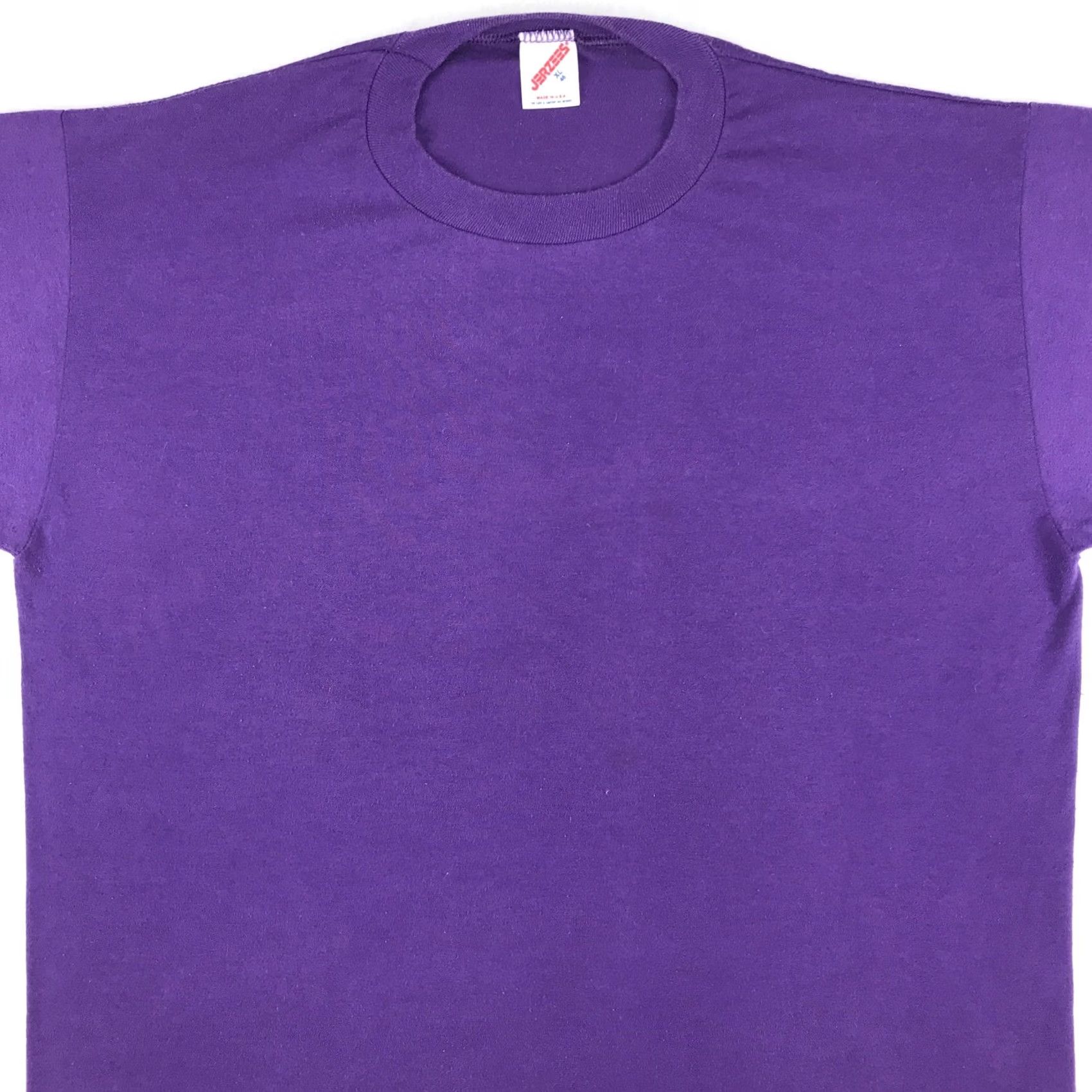 Jerzees VINTAGE 80s PURPLE JERZEES T-Shirt XL surf skate rock Mens Size US XL / EU 56 / 4 - 3 Thumbnail