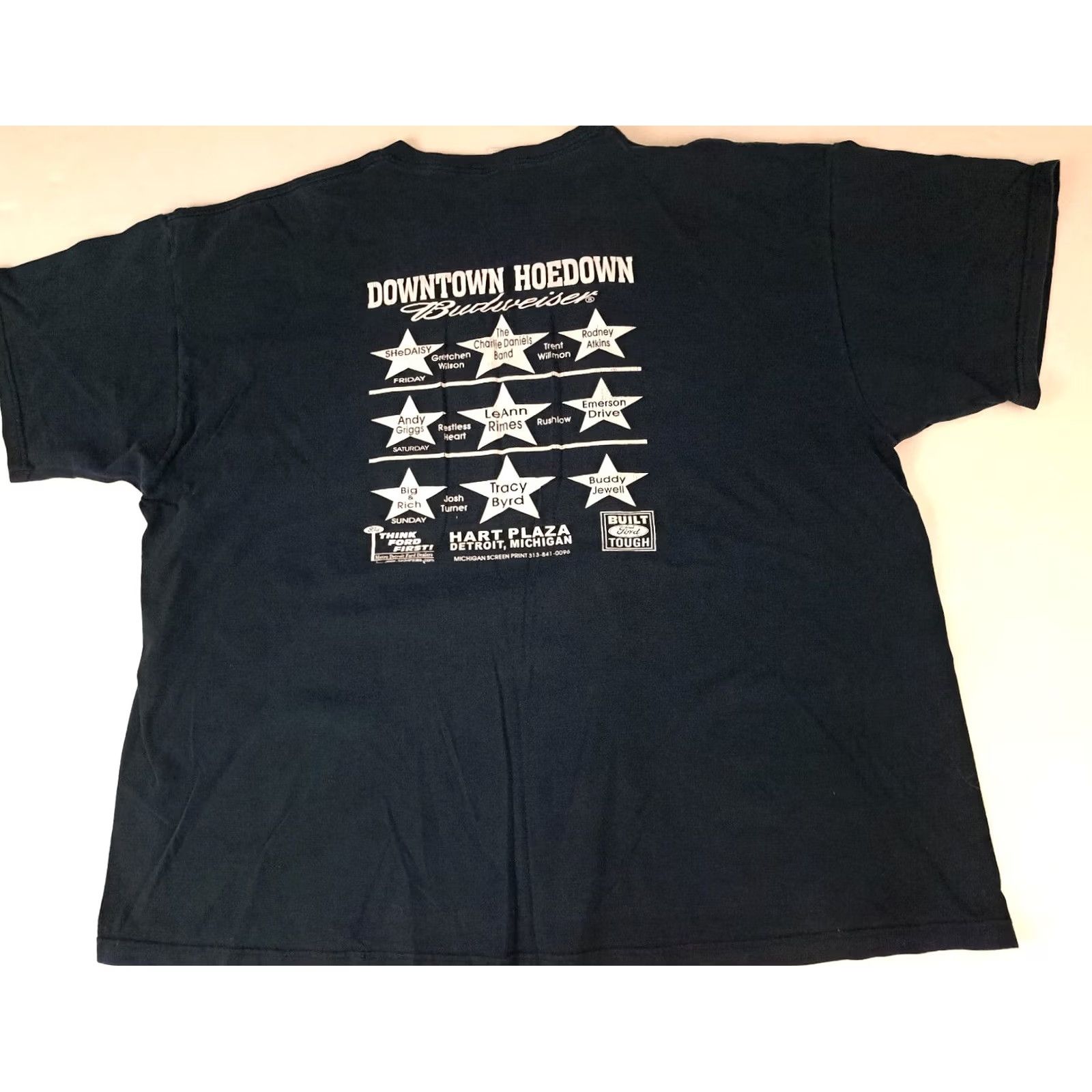 Fruit Of The Loom VINTAGE Downtown Hoedown Detroit 2004 Country Music Show 3XL T-Shirt Black Mens Short Sleeve 3XL Music 2004 Hoedown Detroit Vintage Shirt Size US XXL / EU 58 / 5 - 5 Thumbnail