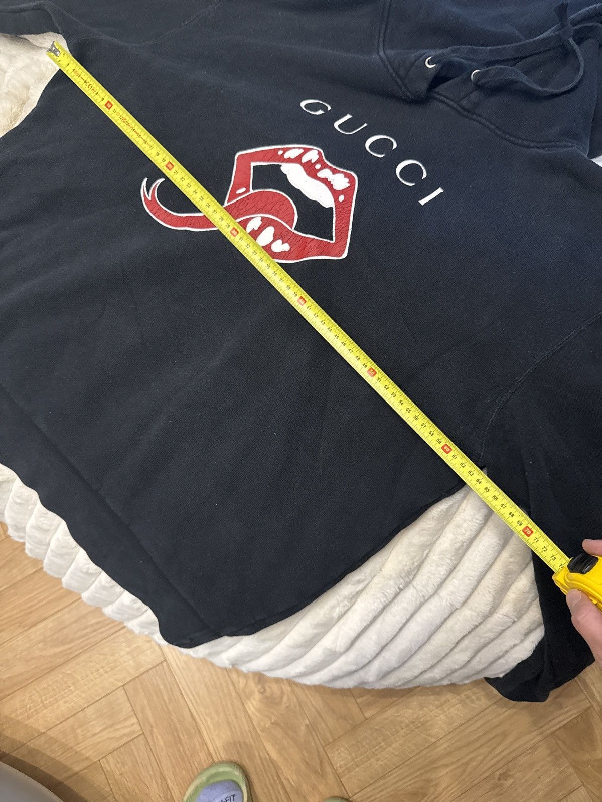 Designer × Gucci Rare Gucci Mouth print Hooded sweatshirt Size US L / EU 52-54 / 3 - 9 Thumbnail