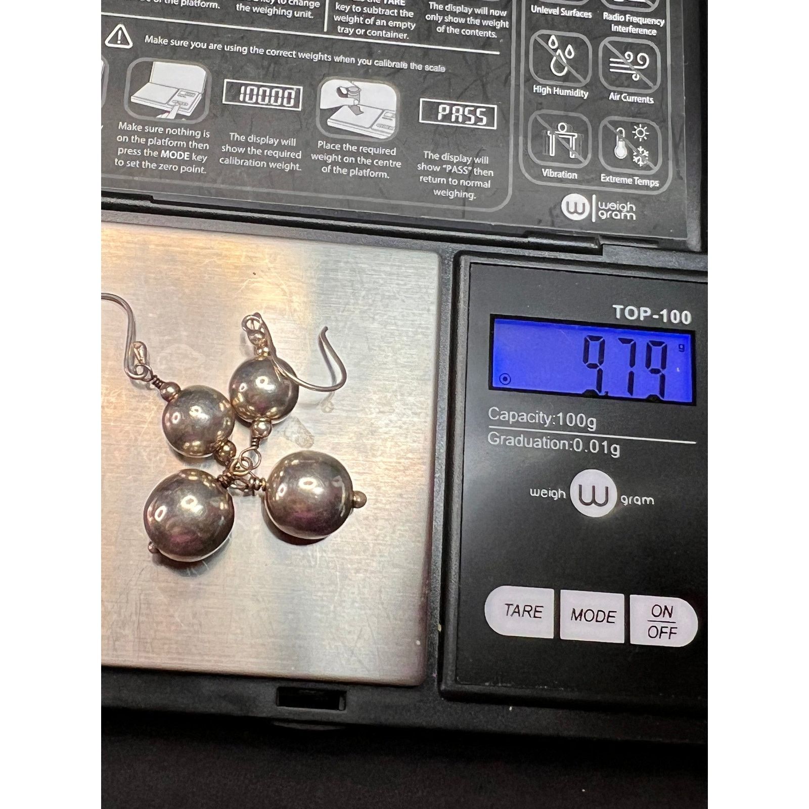 Other Vintage sterling silver graduated ball dangling earrings Size ONE SIZE - 20 Thumbnail