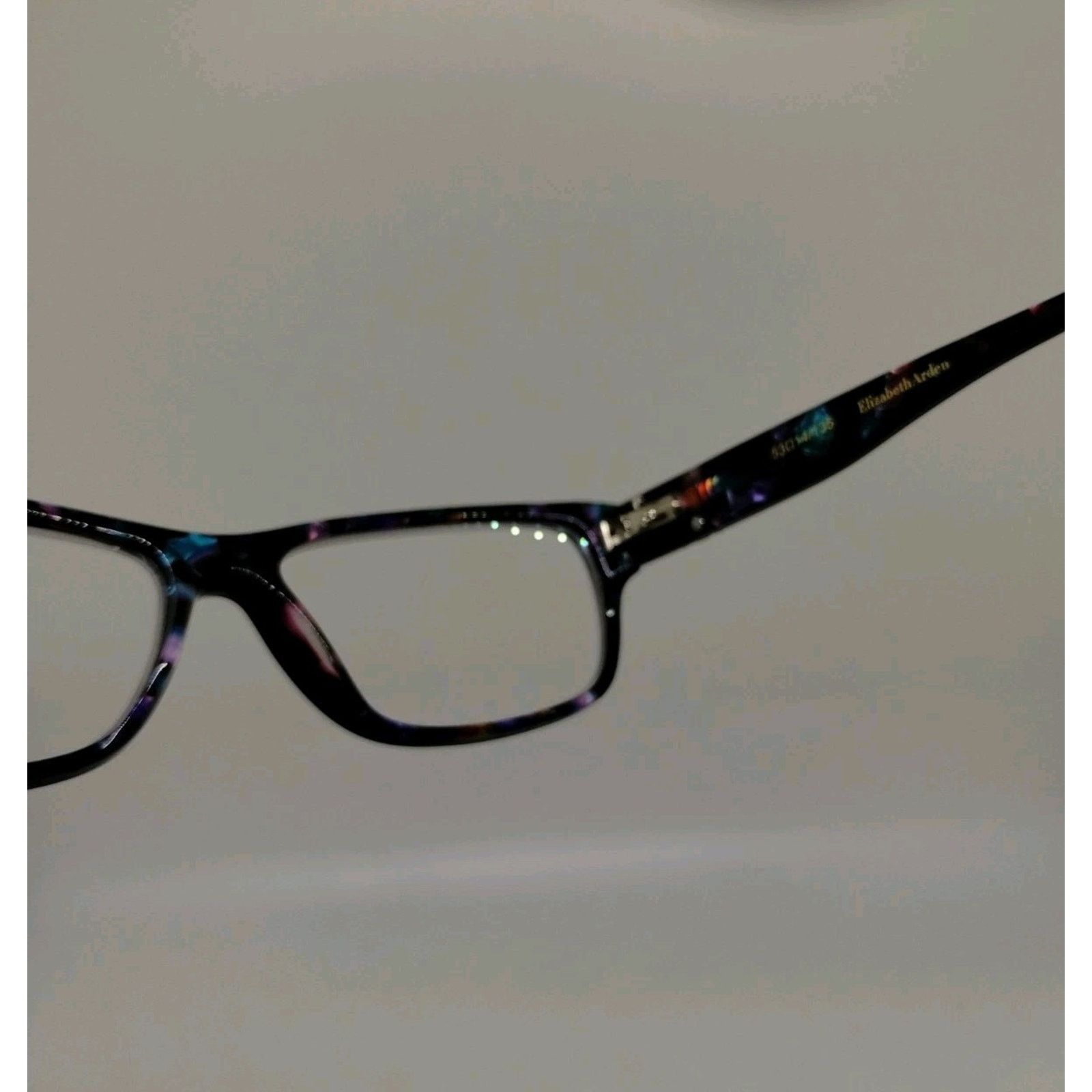 Vintage Elizabeth Arden EA 1098-2 Women Eyeglass Frames Black Multic Size ONE SIZE - 8 Thumbnail