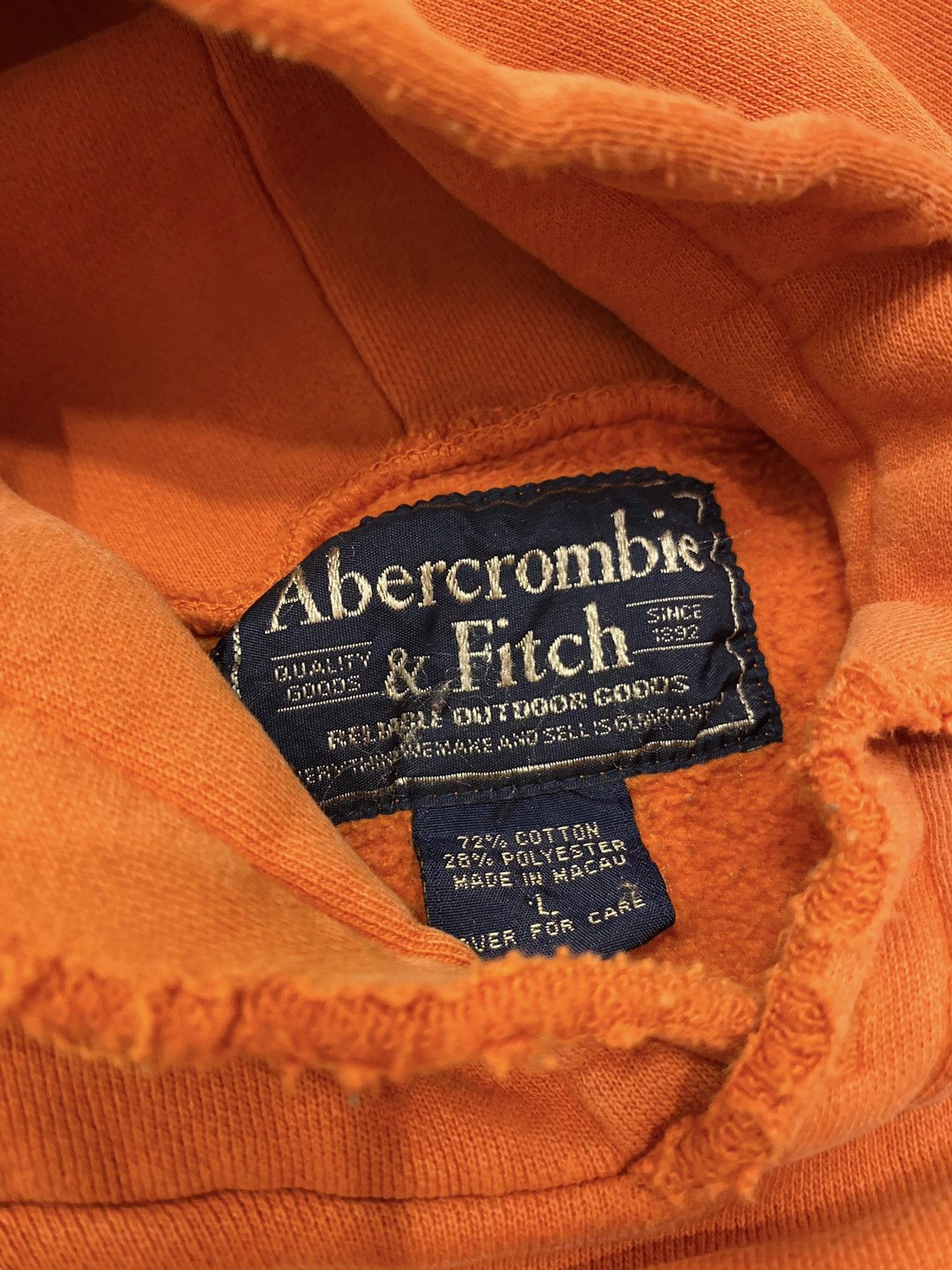 Abercrombie & Fitch Vintage Y2K Abercrombie & Fitch Distressed Boxy Hoodie Size US L / EU 52-54 / 3 - 3 Thumbnail
