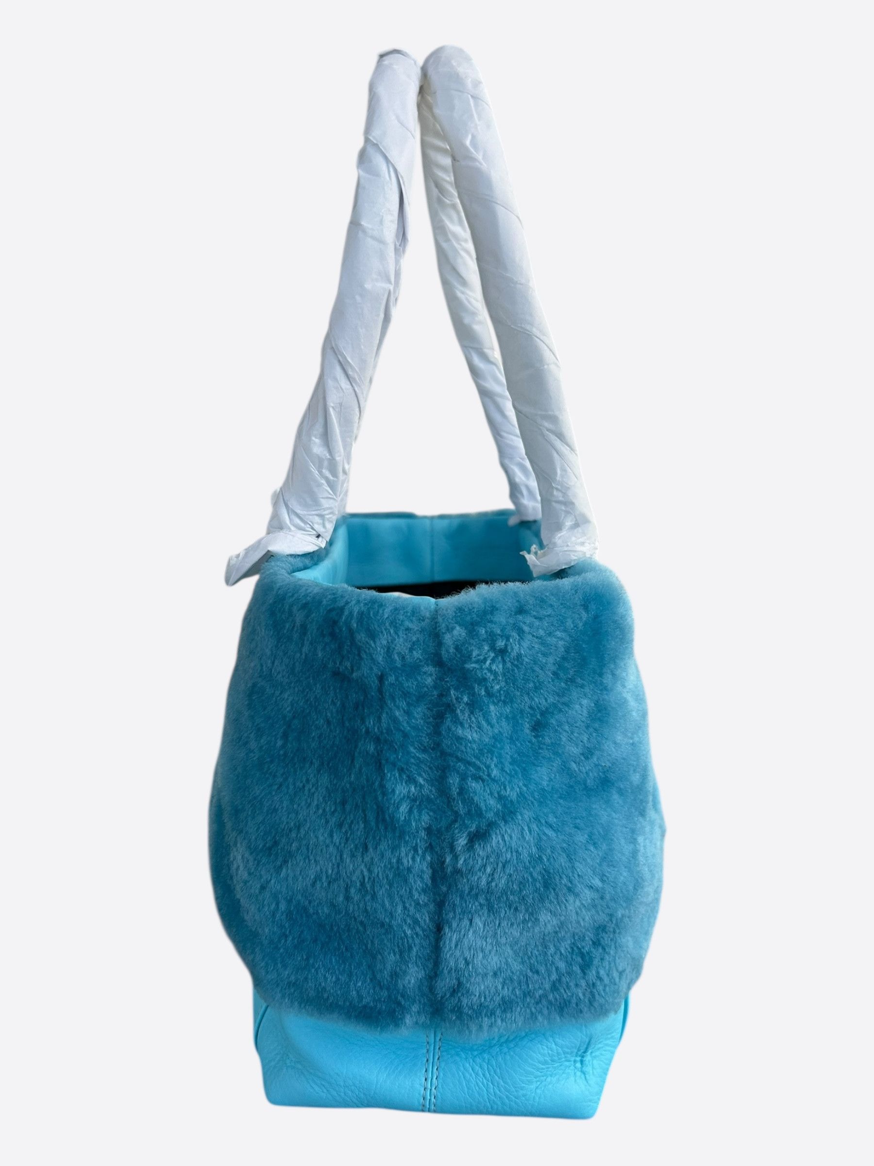 Chrome Hearts Chrome Hearts Blue Cemetery Cross Patch Fur Tote Bag Size ONE SIZE - 2 Thumbnail